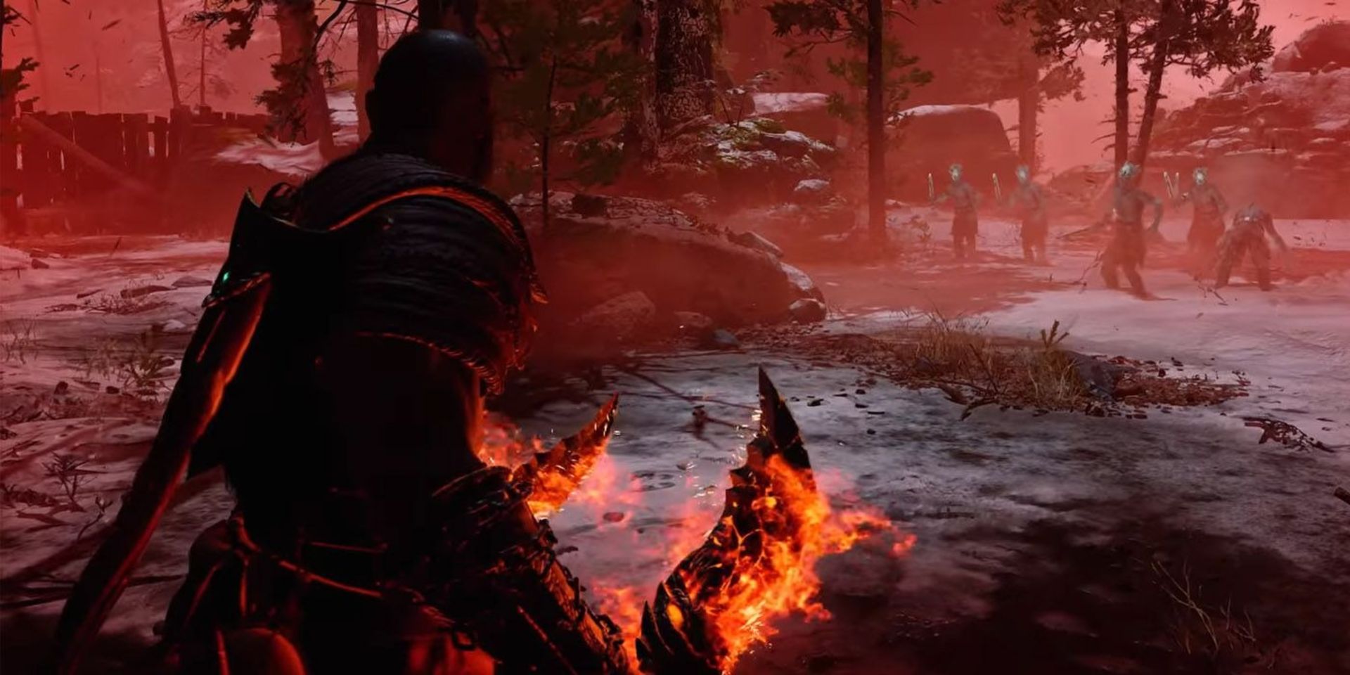 تیغه های آشوب در دست کریتوس در بازی god of war 2018
