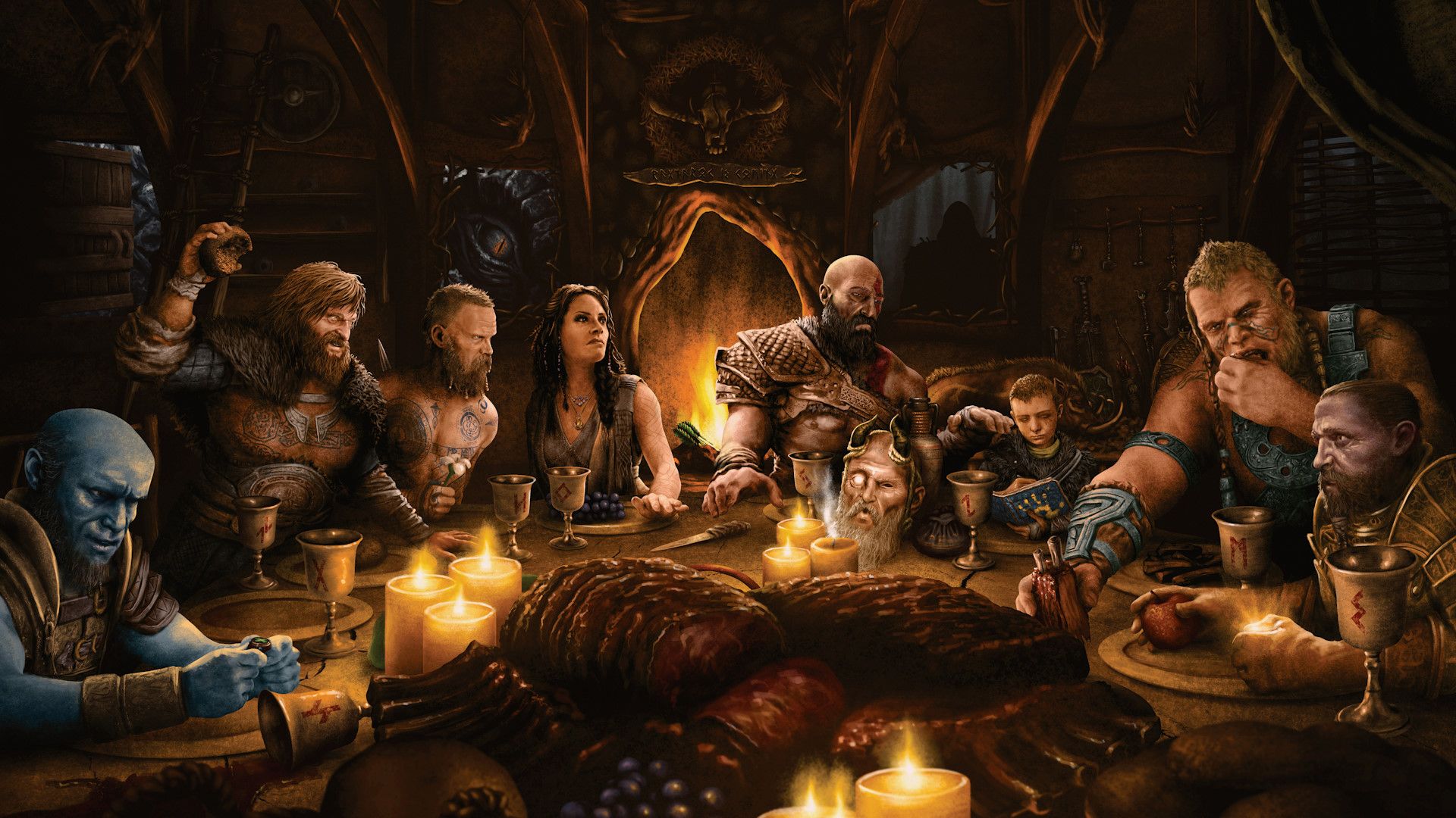 دورهمی شخصیت‌های بازی God of War Ragnarok