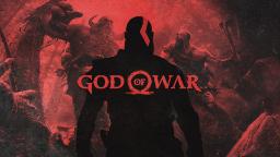 پوستر (کاور) هنری و جذاب بازی God of War Ragnarök با تم قرمز