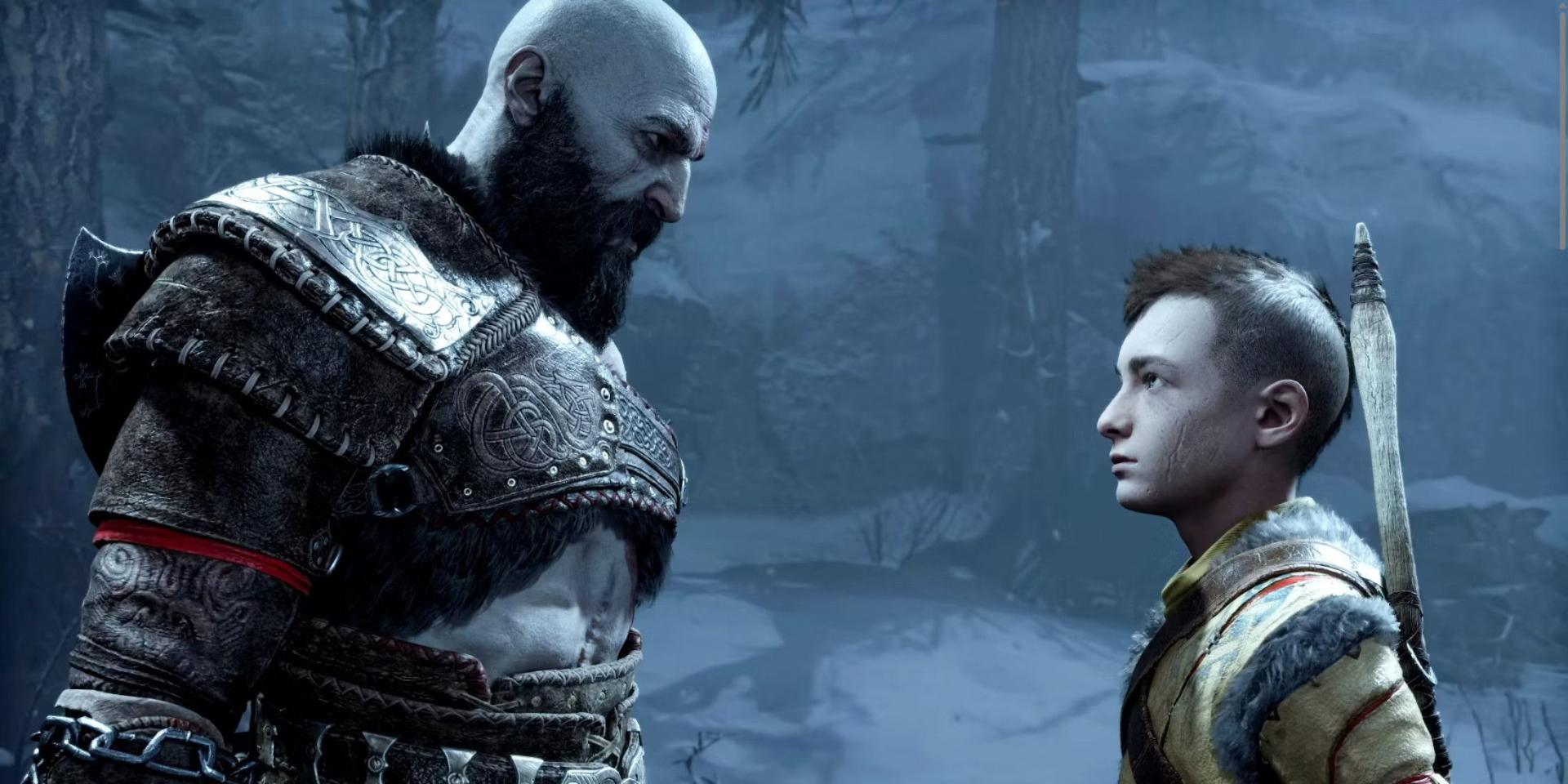 کریتوس و آترئوس در بازی God of War 2018