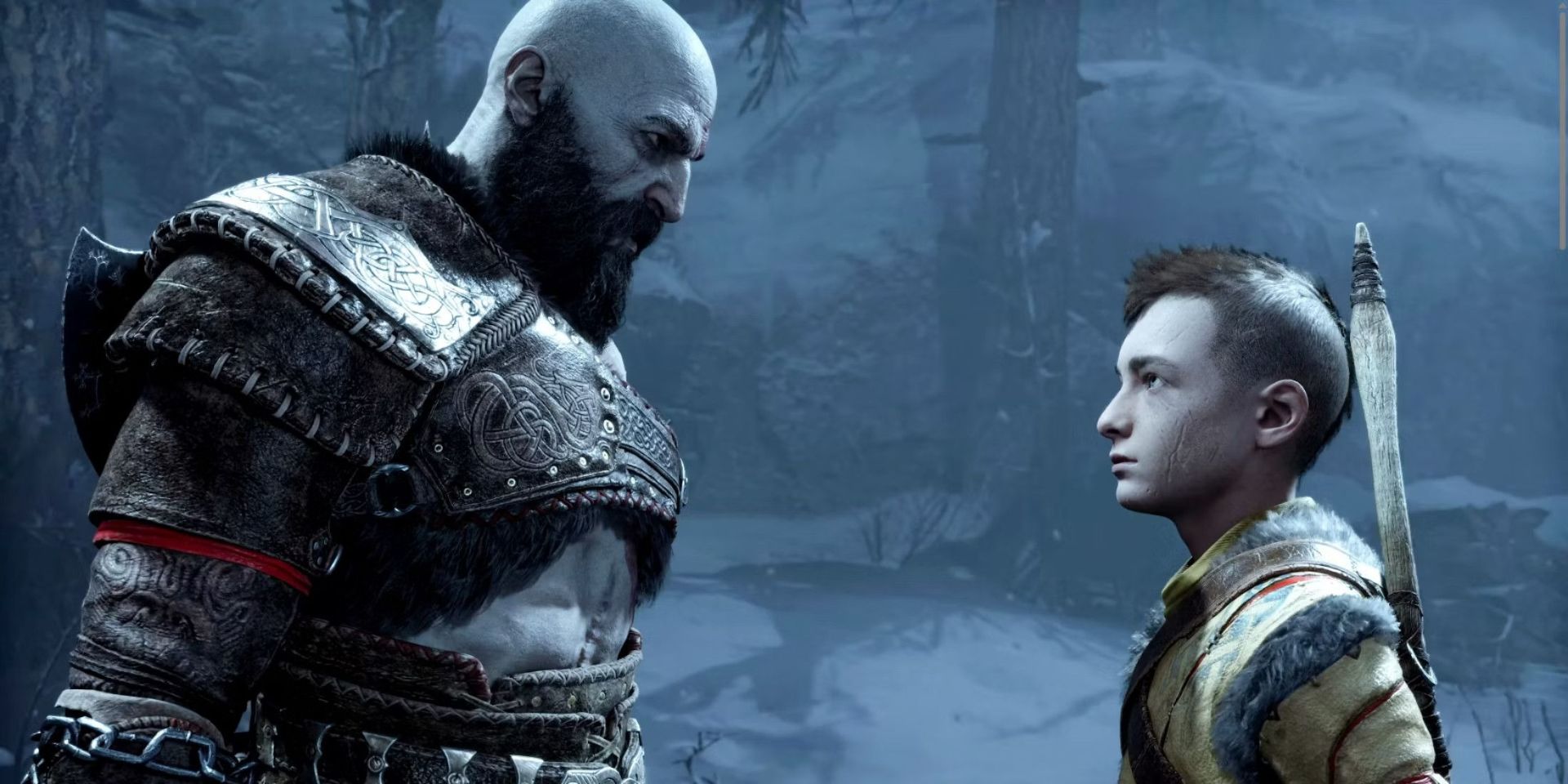 کریتوس و آترئوس در بازی God of War 2018
