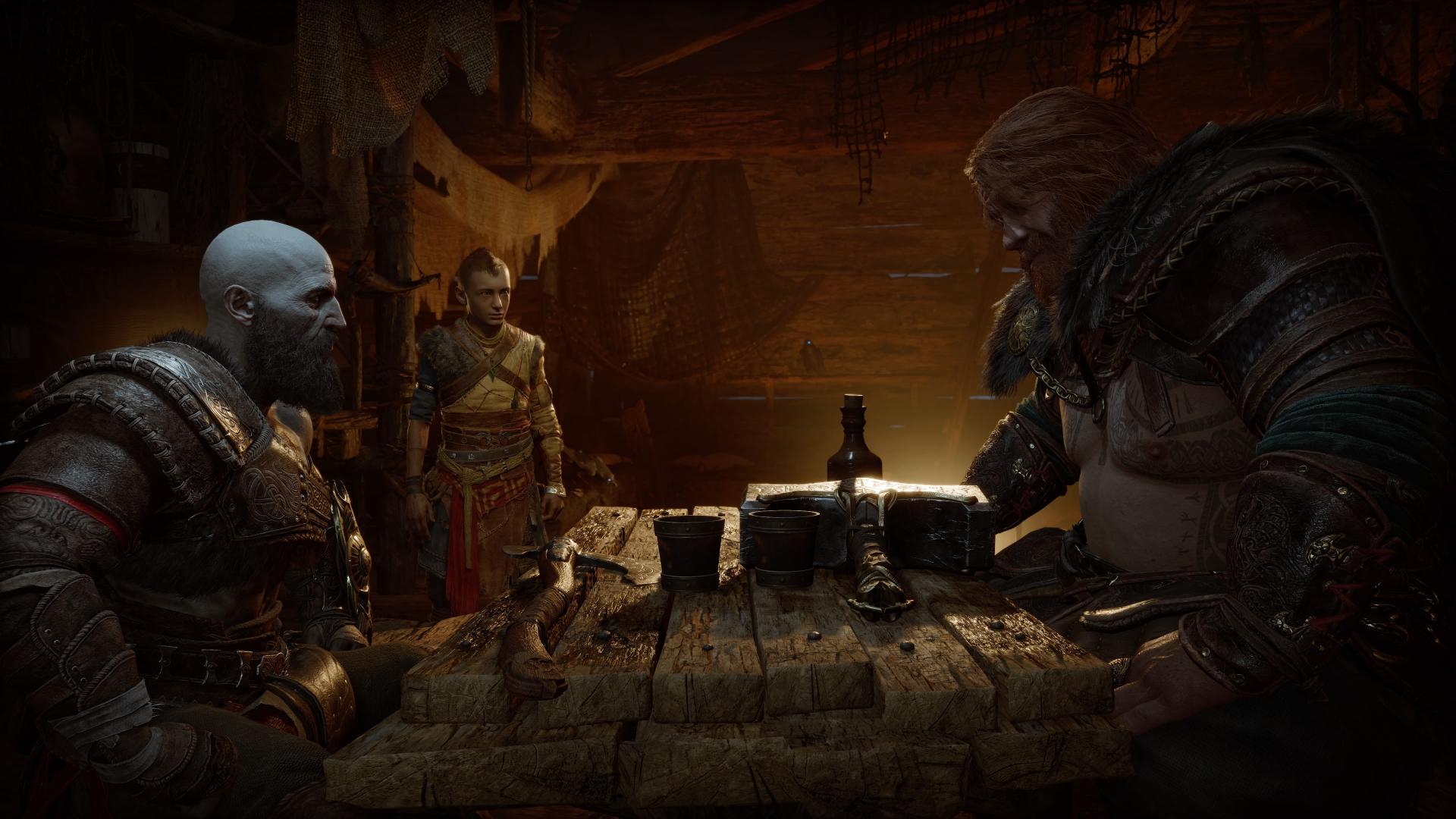 کریتوس و ثور در بازی god of war ragnarok