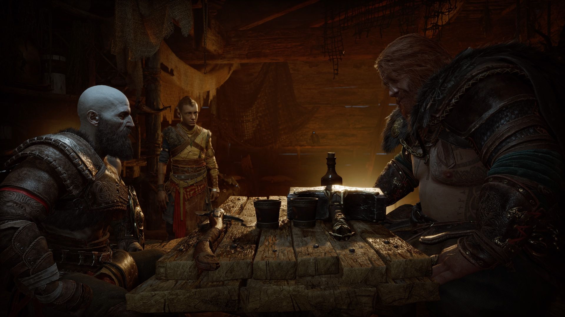 کریتوس و ثور در بازی god of war ragnarok