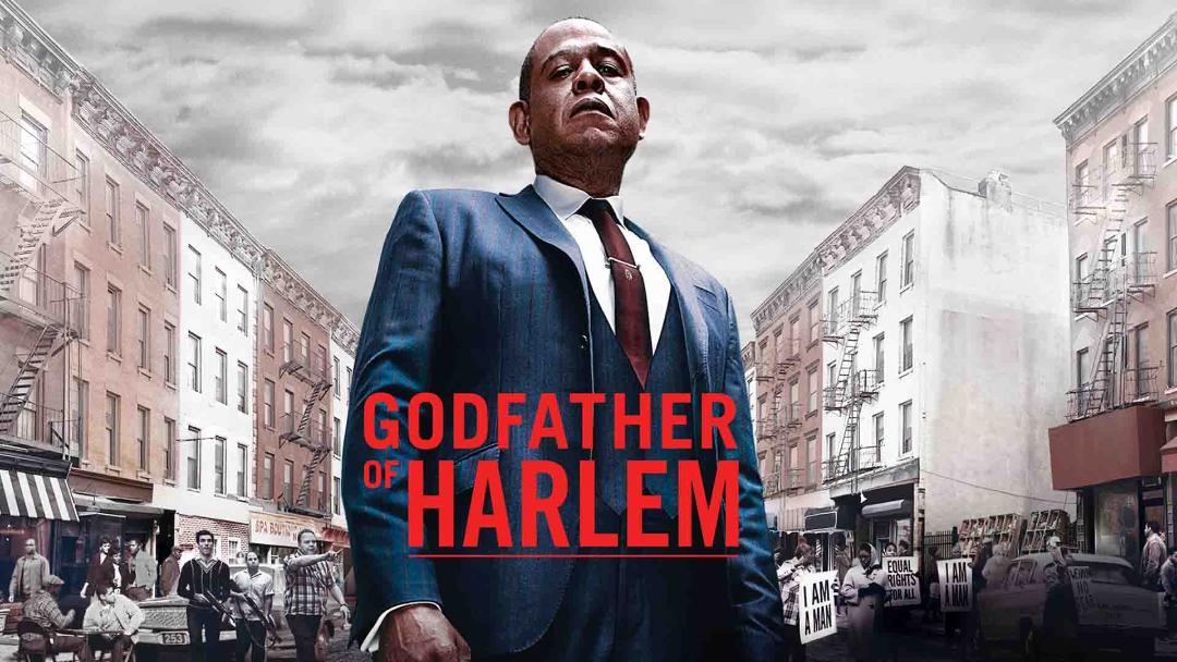 فارست ویتاکر در پوستر اصلی سریال Godfather of Harlem