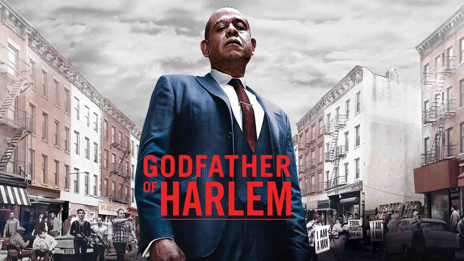 فارست ویتاکر در پوستر اصلی سریال Godfather of Harlem