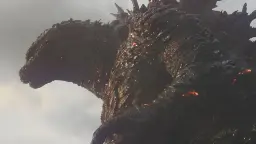 غول گودزیلا (Godzilla) با پوست درخشان و بافت خشن در فیلم جدید