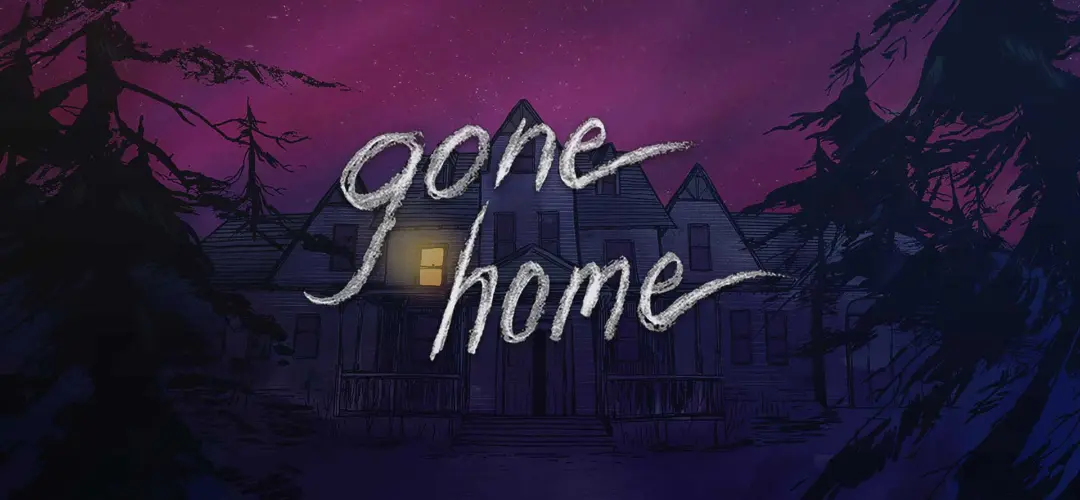 والپیپر اصلی بازی Gone Home با زمینه‌ای بنفش