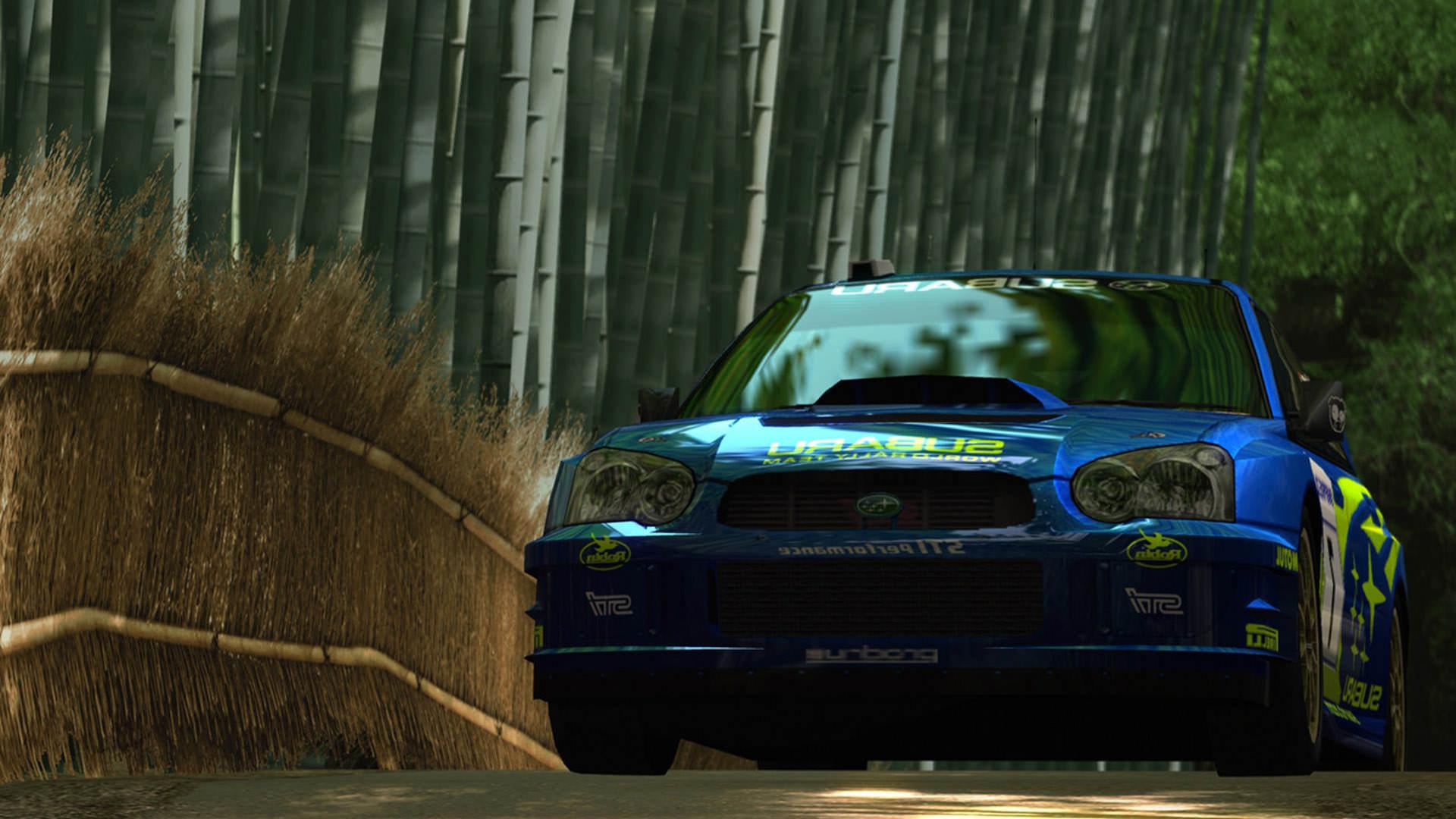 ماشین آبی رنگ در بازی Gran Turismo 4