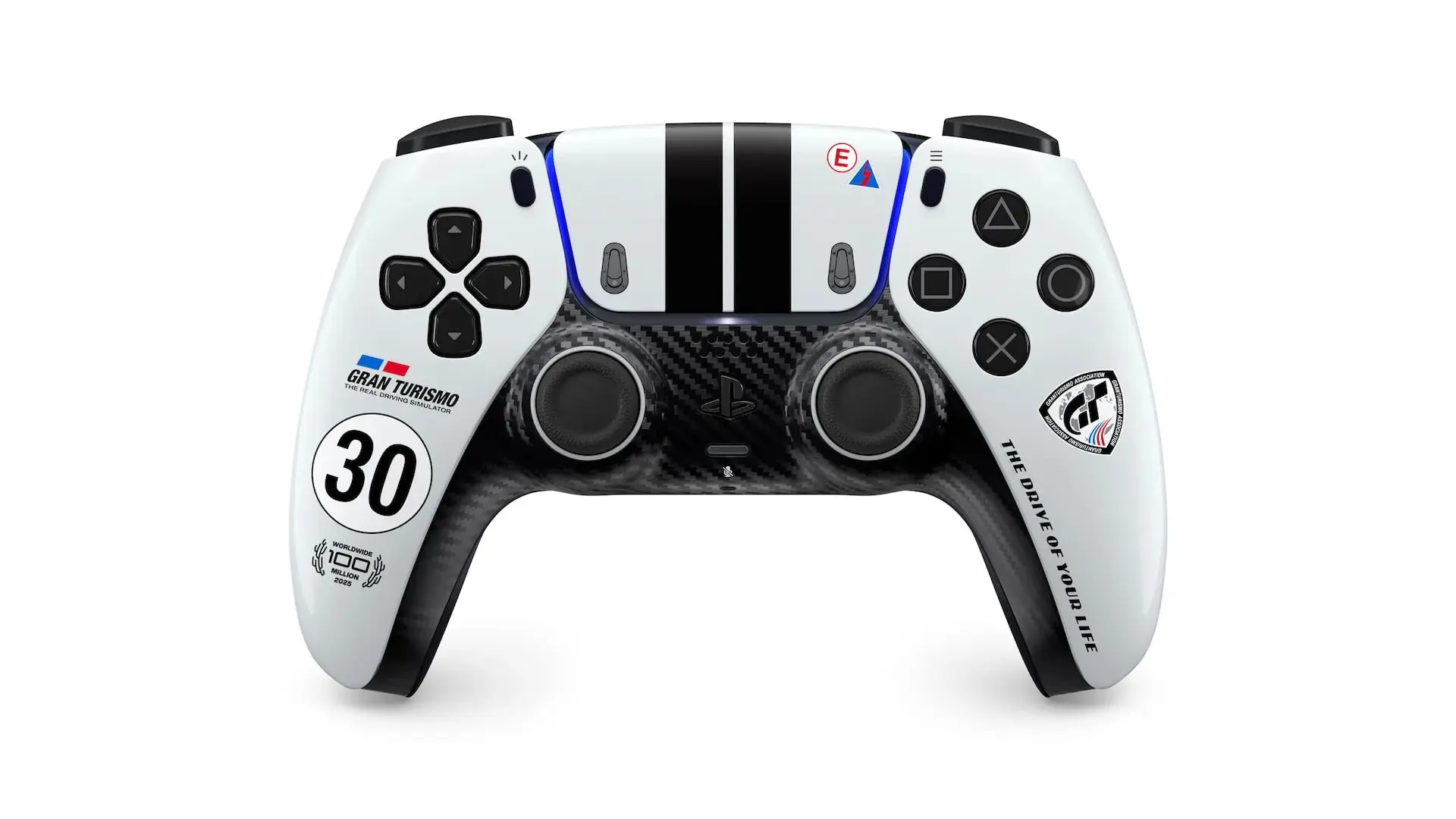 کنترلر بی‌سیم دوال‌سنس (DualSense) با طرح اختصاصی بازی Gran Turismo