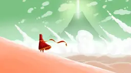 آسمان سبز و شن‌های صورتی در بازی Journey