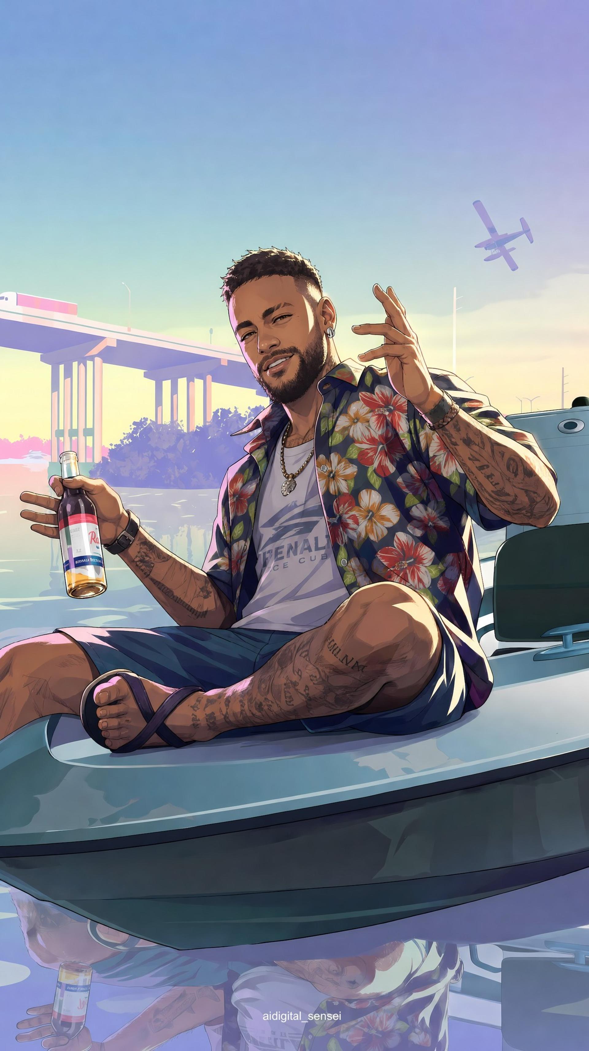 نیمار در جهان GTA 6 و شهر وایس سیتی