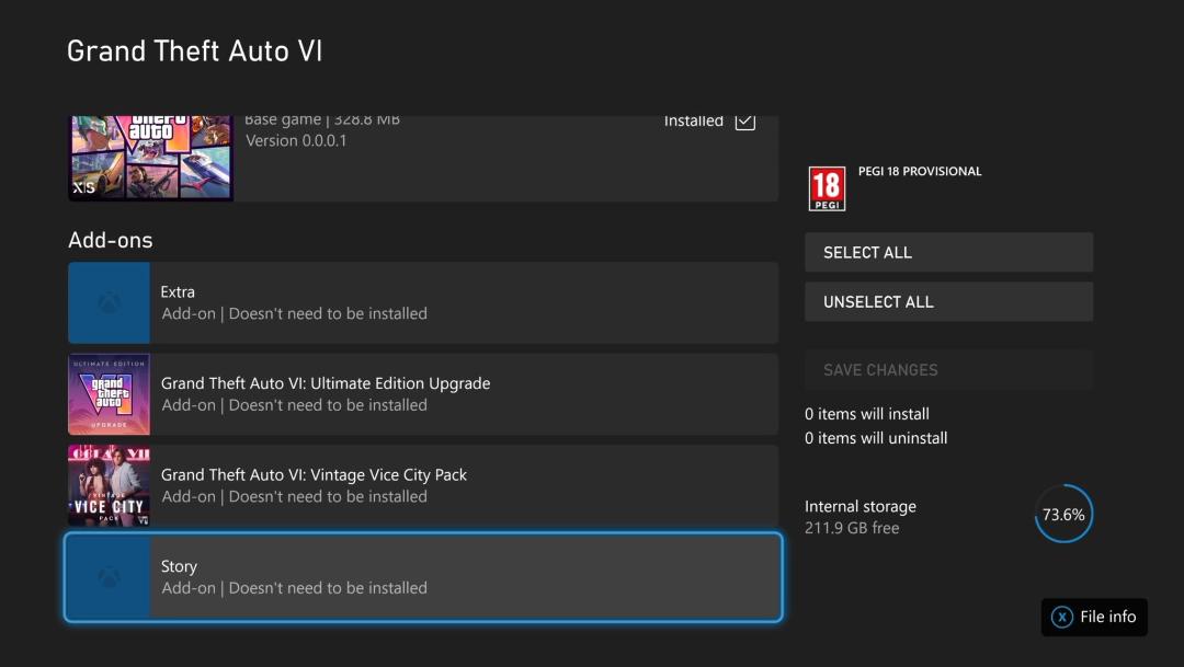 فایل‌های GTA 6 روی ایکس باکس