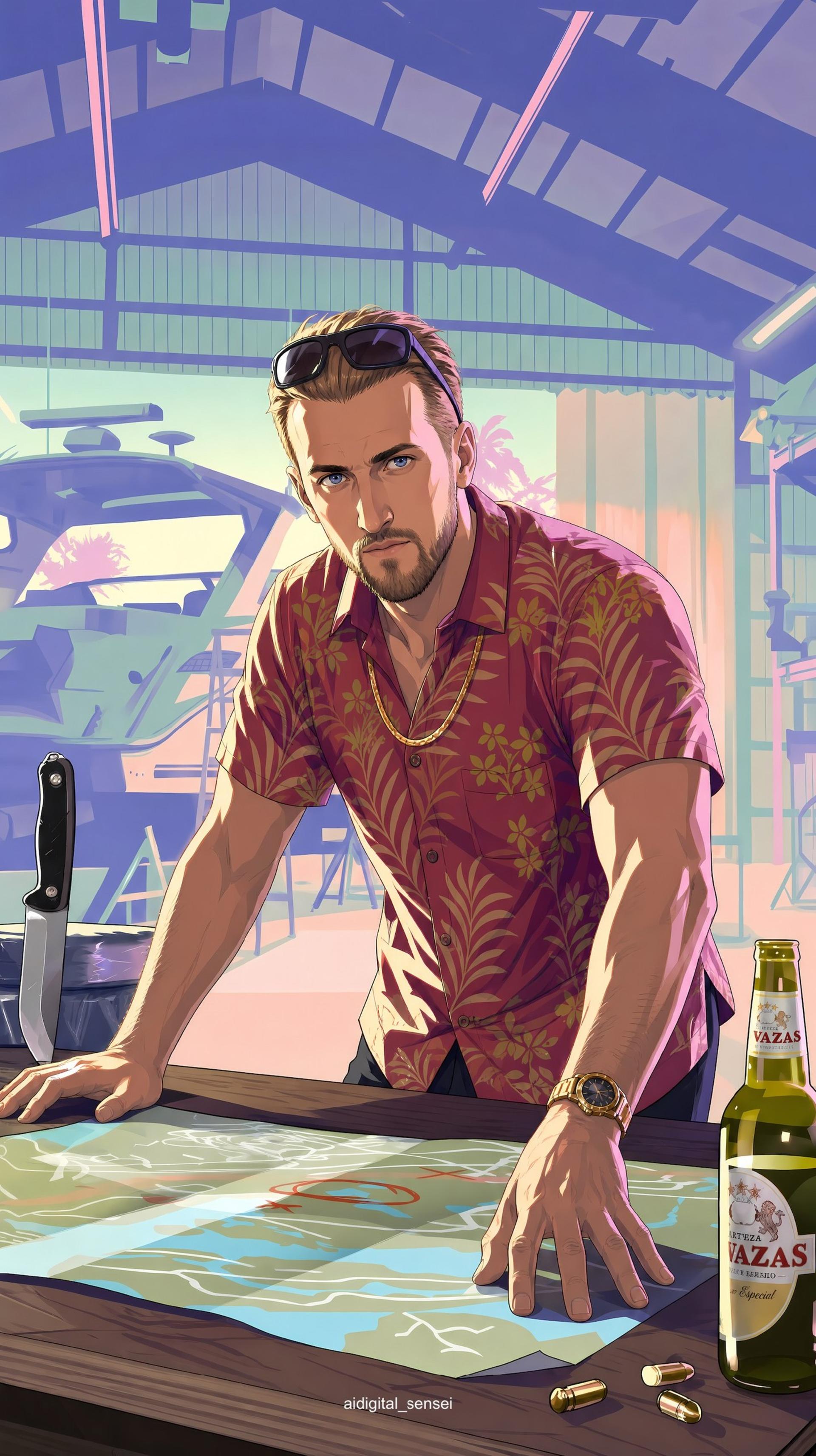 هری کین در جهان GTA 6 و شهر وایس سیتی
