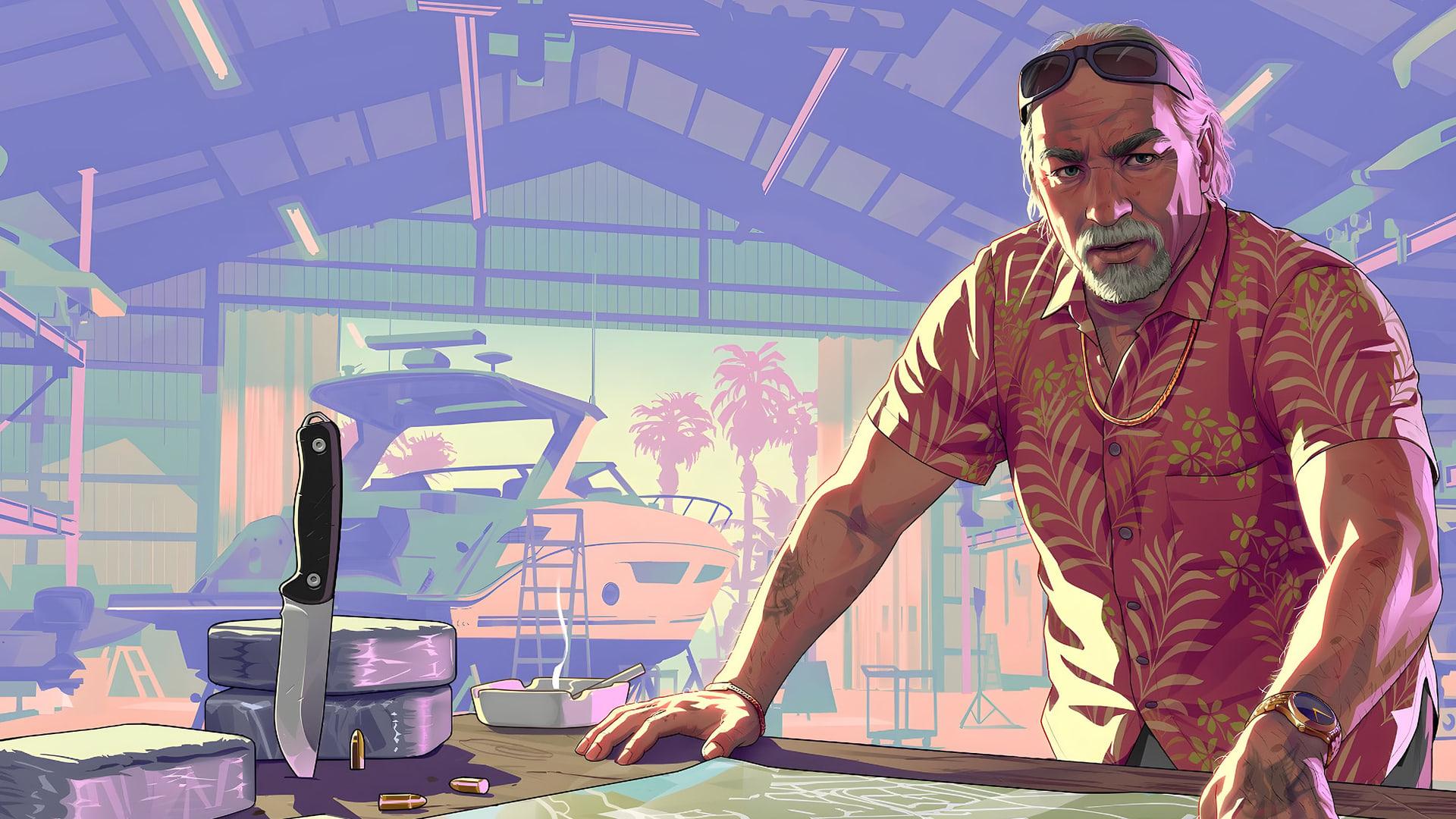 شخصیت مرد میانسال در محیط کارگاه بازی GTA 6
