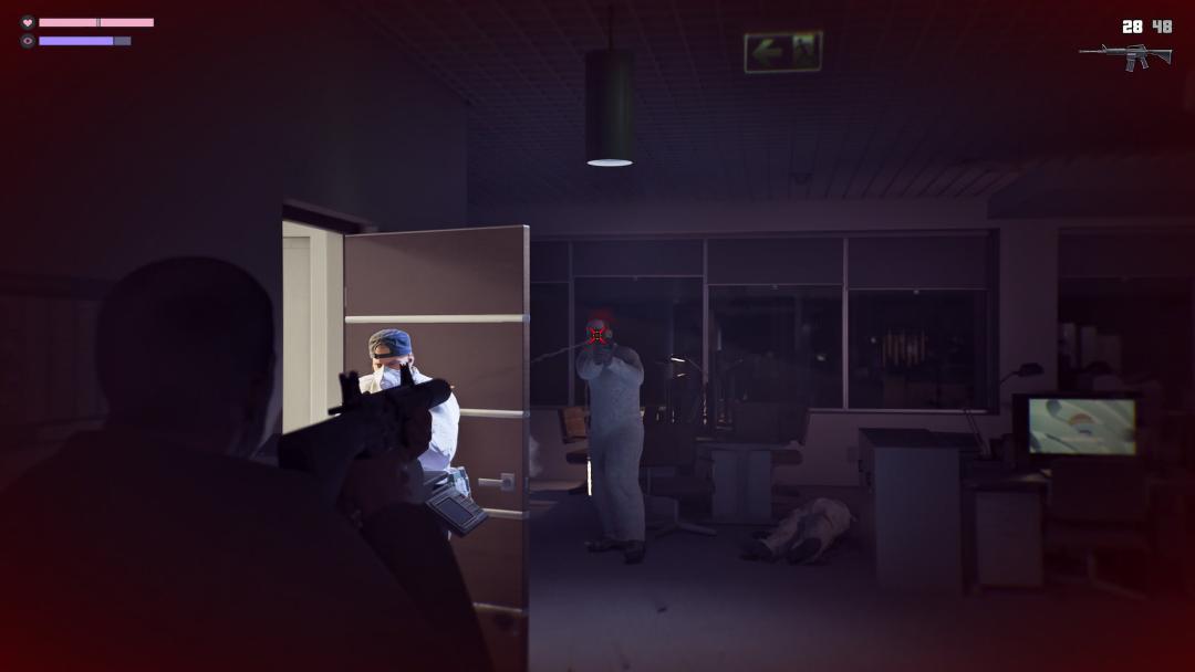 صحنه درگیری مسلحانه در محیط داخلی دفتر کار در بازی GTA 6