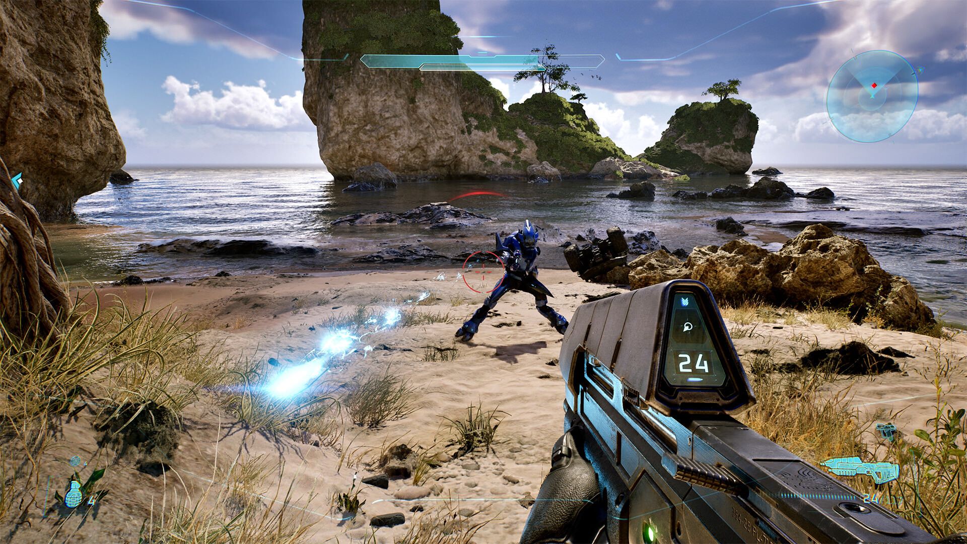 تیراندازی به سمت دشمنان در بازی Halo: Campaign Evolved
