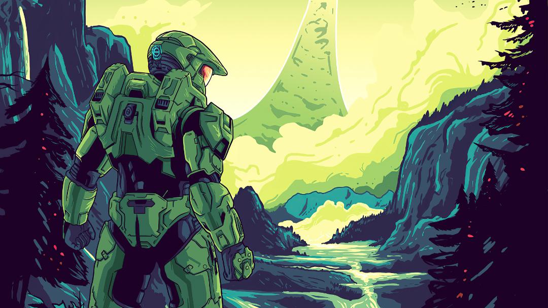 یک فن آرت هنری و جذاب از مسترچیف (Master Chief) و جهان بازی Halo Infinite