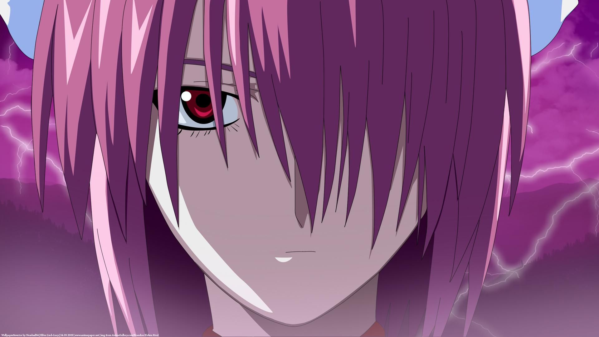 لوسی در انیمه Elfen Lied