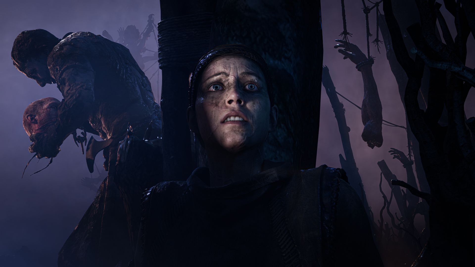 پنهان شدن سنوئا (Senua) از دشمنان در بازی Senua's Saga: Hellblade II