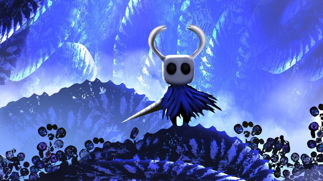 یک فن‌آرت زیبا و جذاب از شخصیت اصلی بازی Hollow Knight
