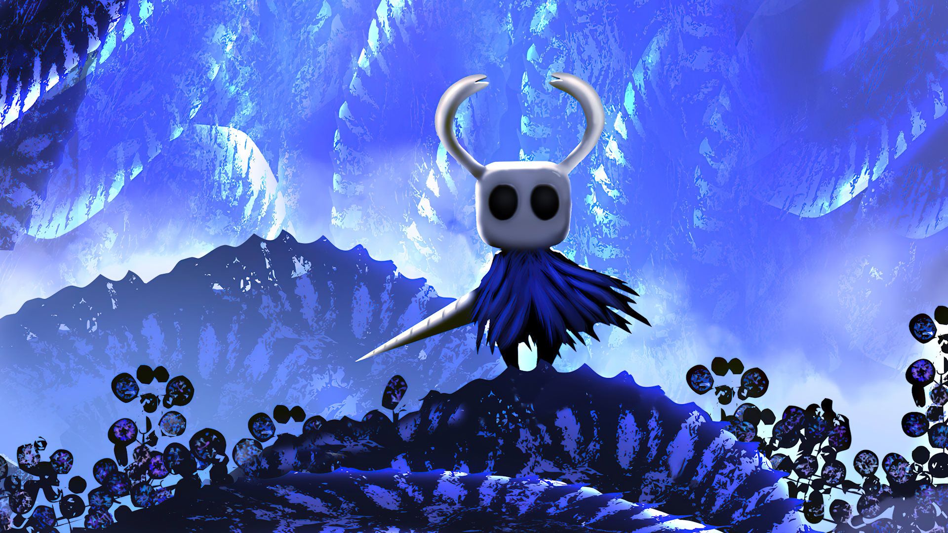 یک فن‌آرت زیبا و جذاب از شخصیت اصلی بازی Hollow Knight