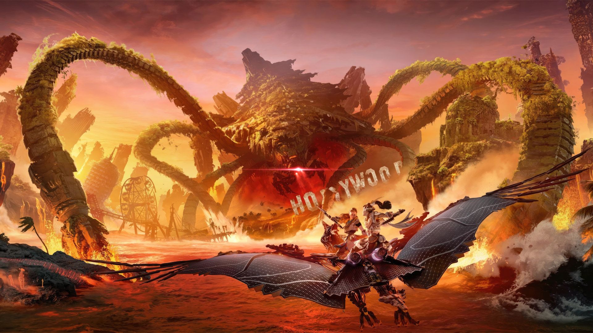 کاور (پوستر) بسته‌الحاقی Burning Shores بازی Horizon Forbidden West