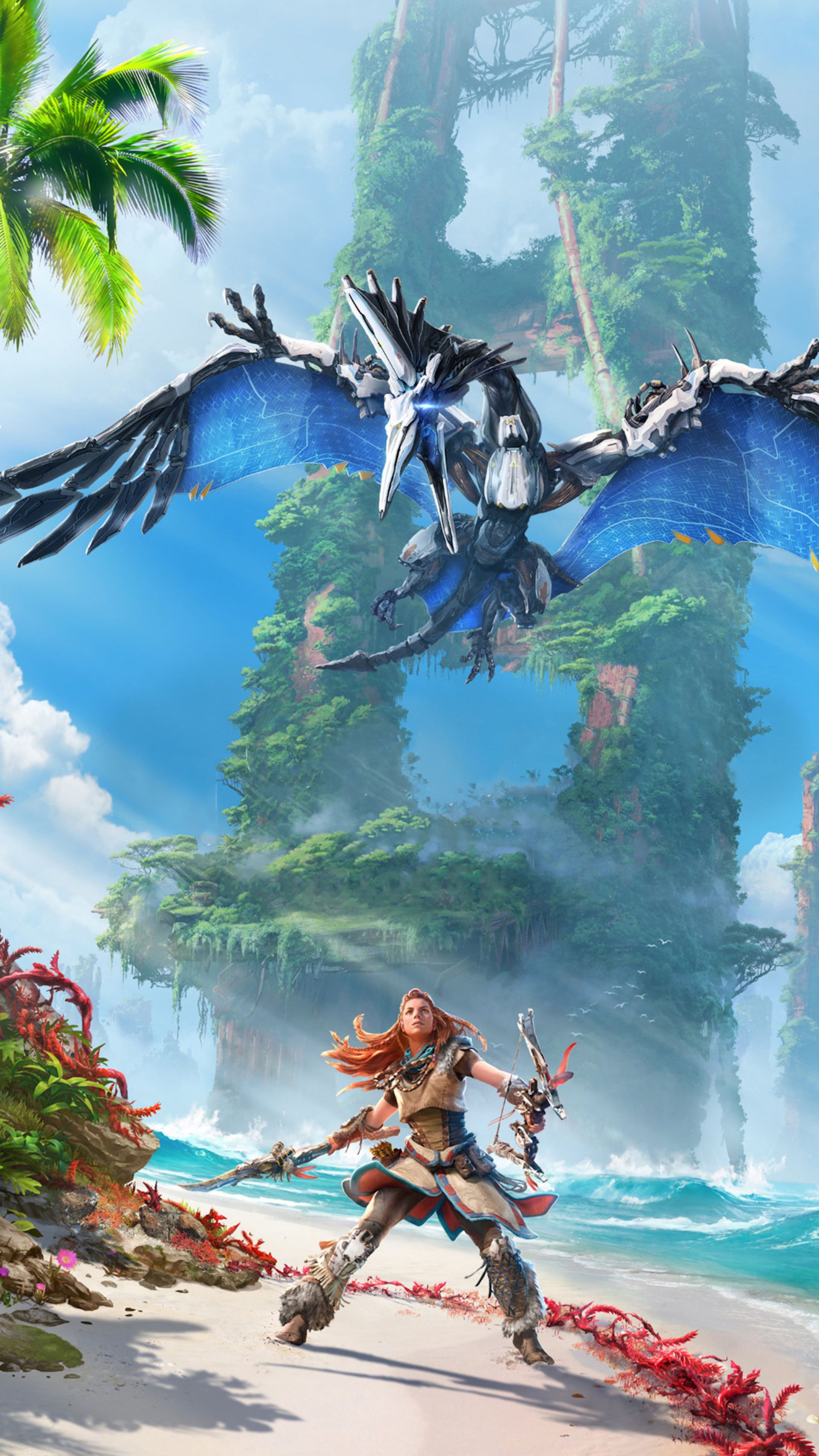 کانسپت آرت Horizon Forbidden West با حضور شخصیت اصلی و موجودات بازی