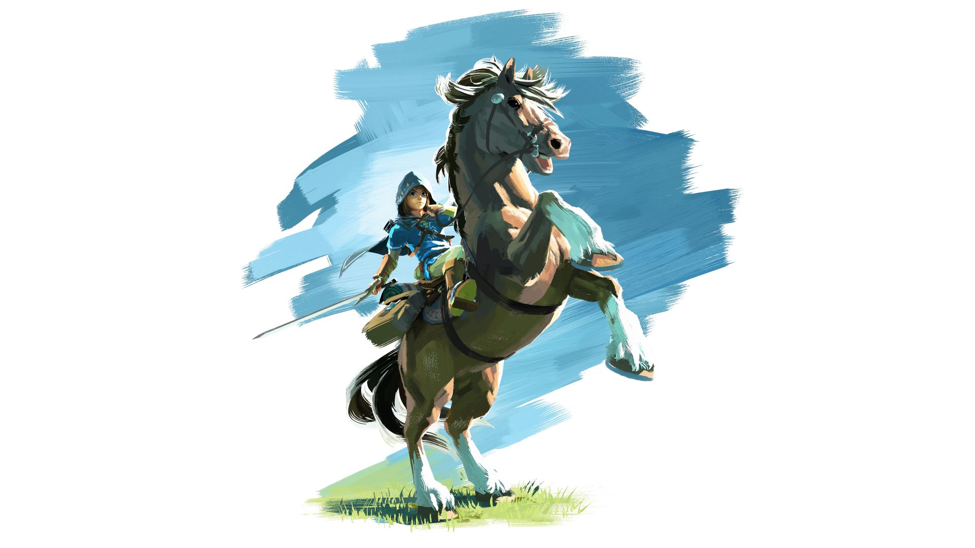 لینک (Link) سوار بر اسب در بازی The Legend of Zelda: Tears of the Kingdom