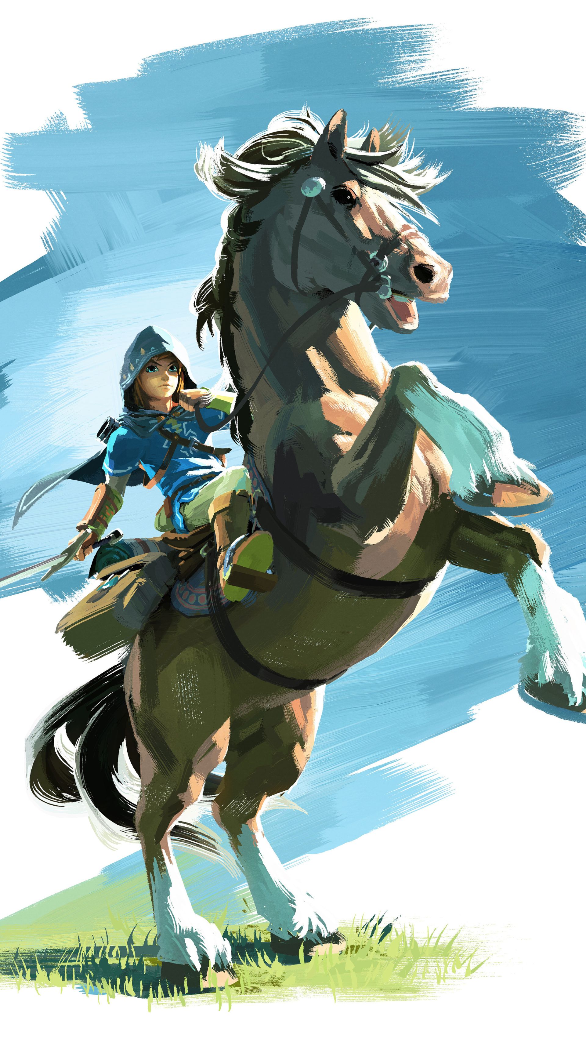 لینک (Link) سوار بر اسب در بازی The Legend of Zelda: Tears of the Kingdom
