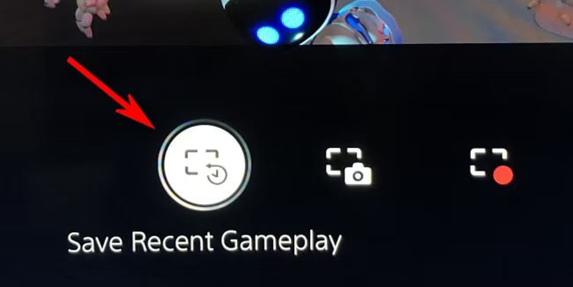 دکمه Save Recent Gameplay در PS5 