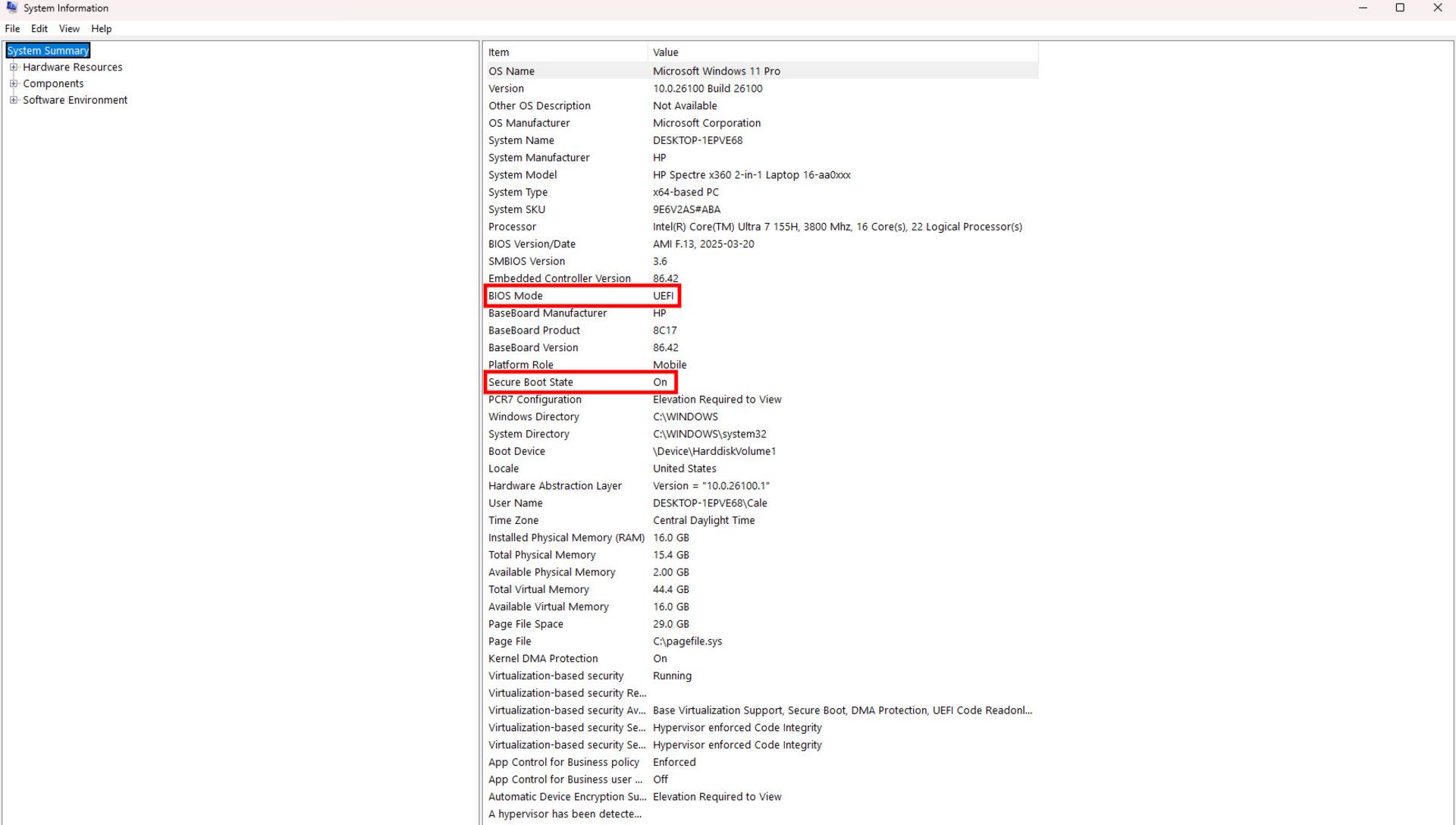 بررسی فعال بودن بوت امن (Secure Boot) در ویندوز ۱۰ و ویندوز ۱۱