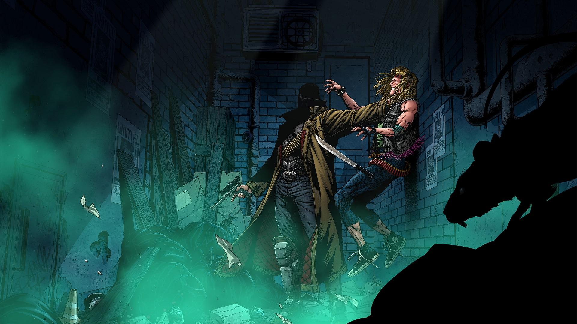 کشتن دشمنان توسط جان سایر در بازی Huntdown: Overtime