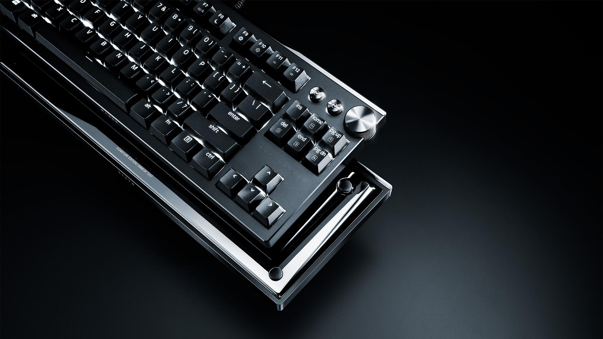 چینش لایه‌لایه کیبورد لوکس Huntsman Signature Edition شرکت ریزر (Razer)