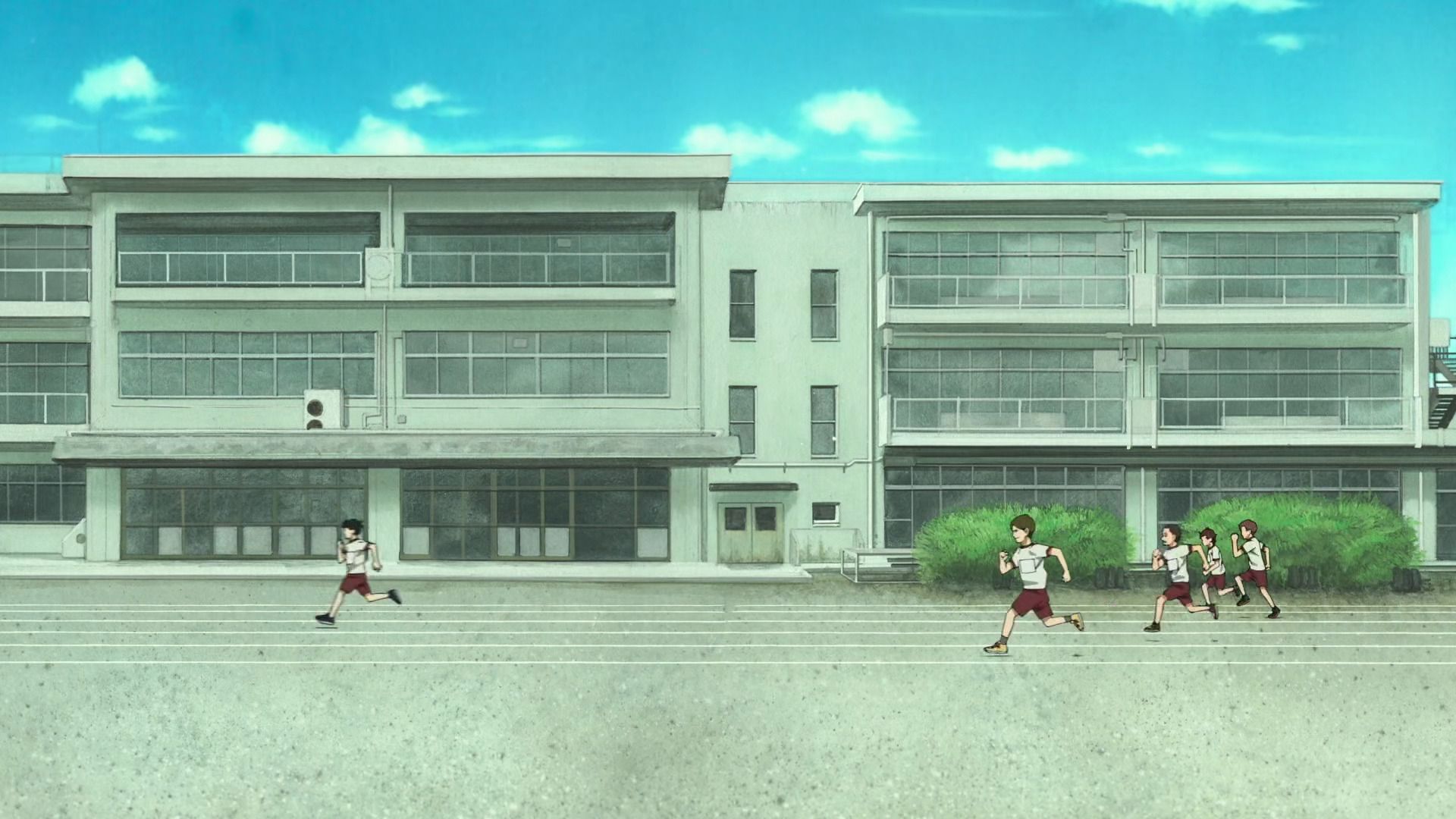 نمایی از انیمه‌ی Hyakuemu (100 Meters)