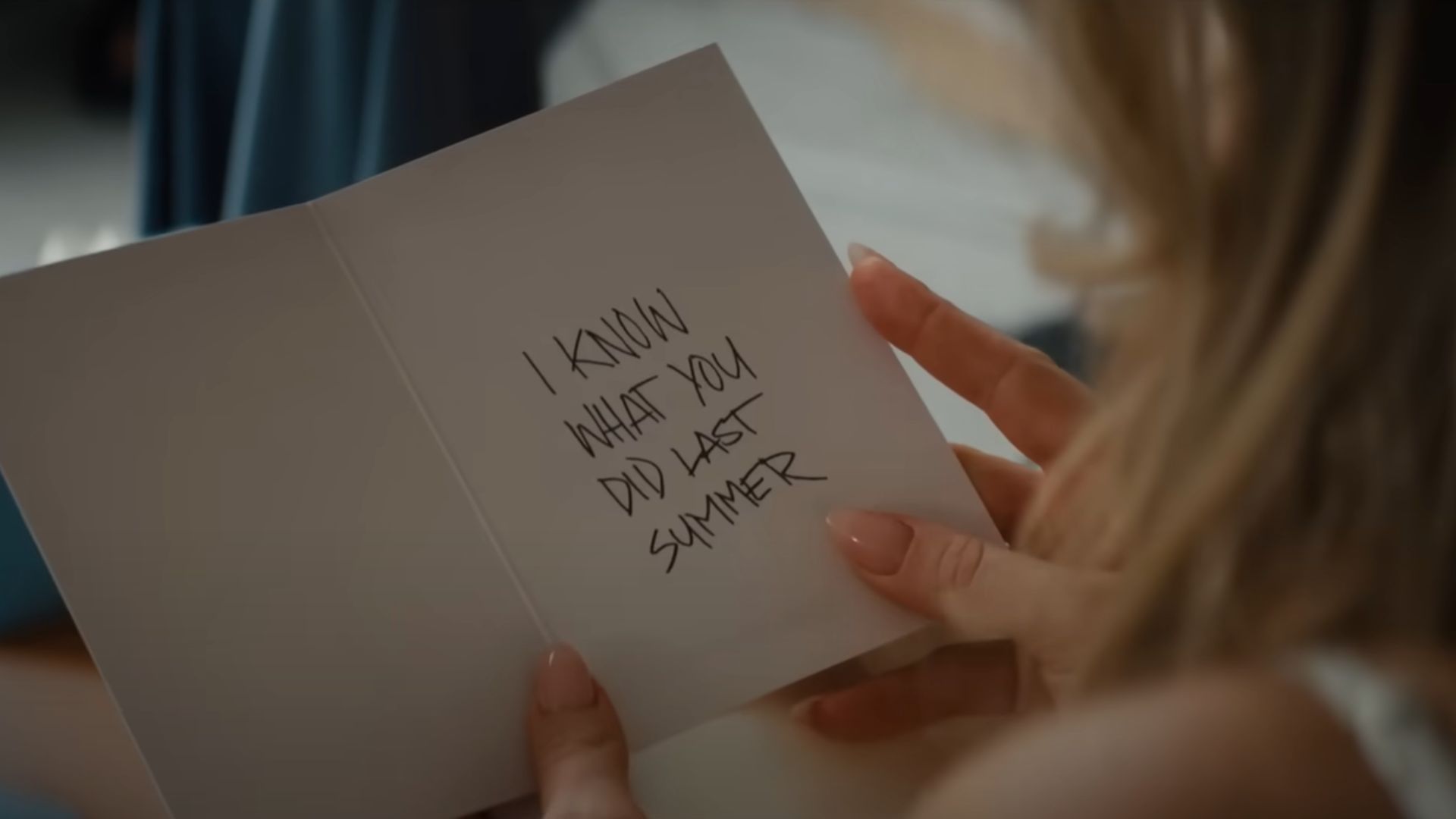 نامه تهدید آمیز در فیلم I Know What You Did Last Summer 