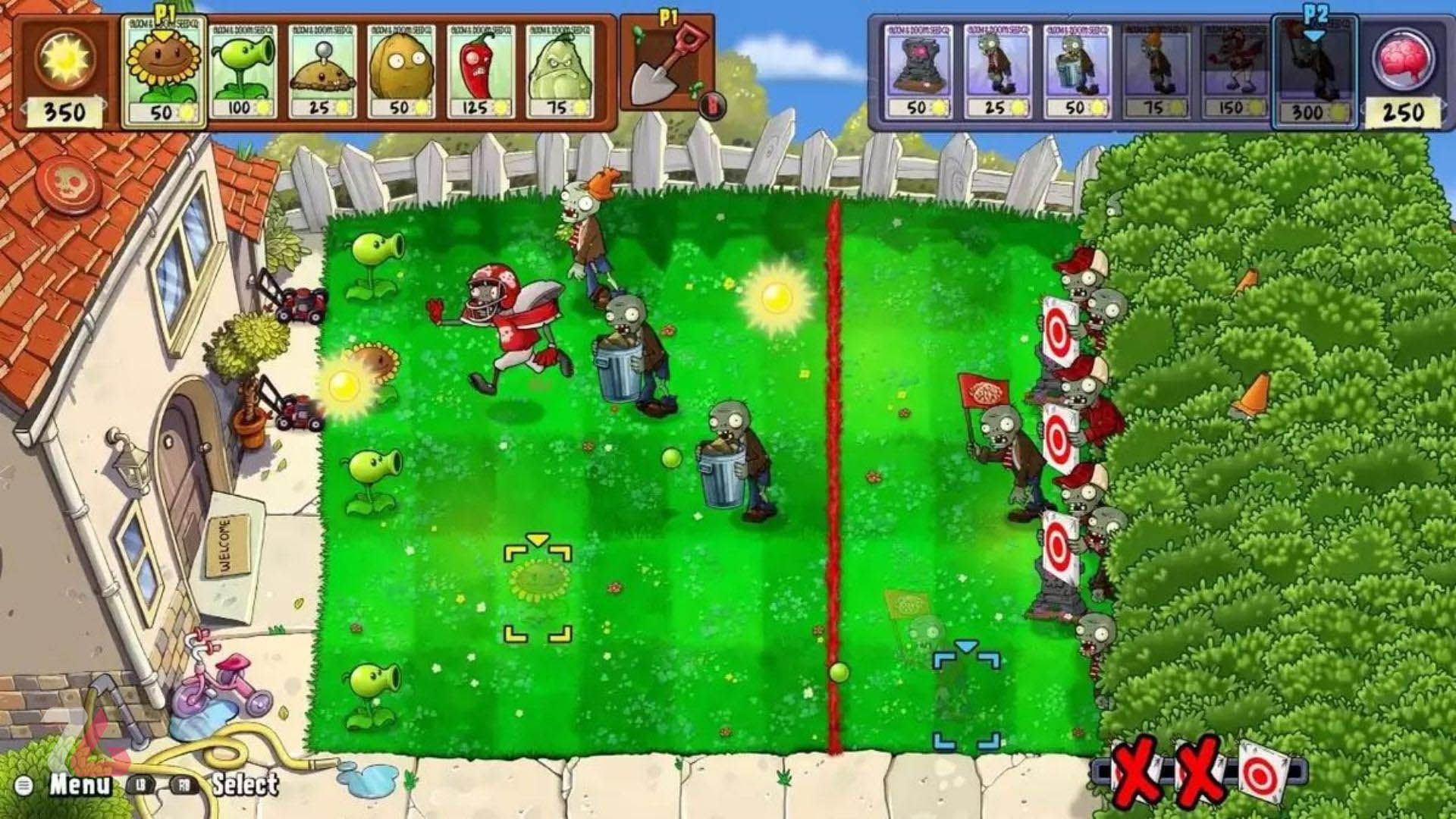 بازی دو نفره plants vs zombies replanted