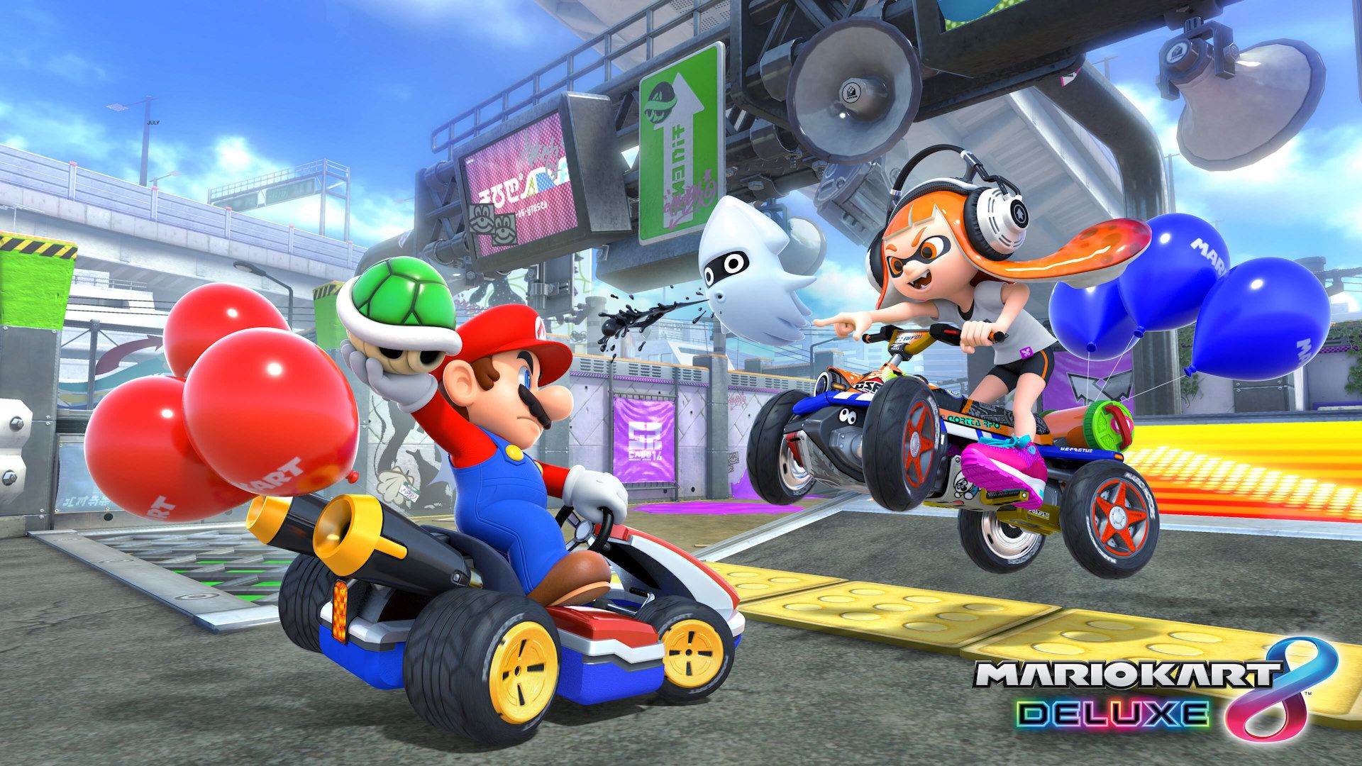 رقابت Inkling و ماریو در بازی Mario Kart 8 Deluxe