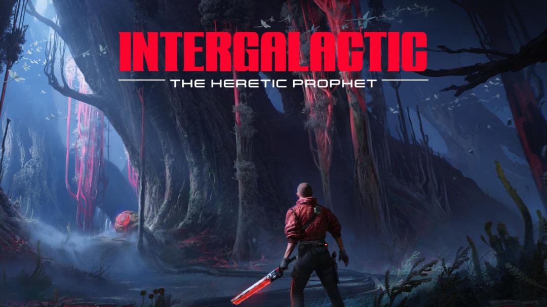 شخصیت اصلی بازی Intergalactic (Intergalactic) در میان جنگل بیگانه با گیاهان درخشان