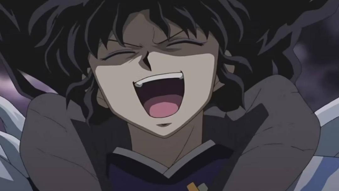 ناراکو در حال خندیدن در انیمه Inuyasha