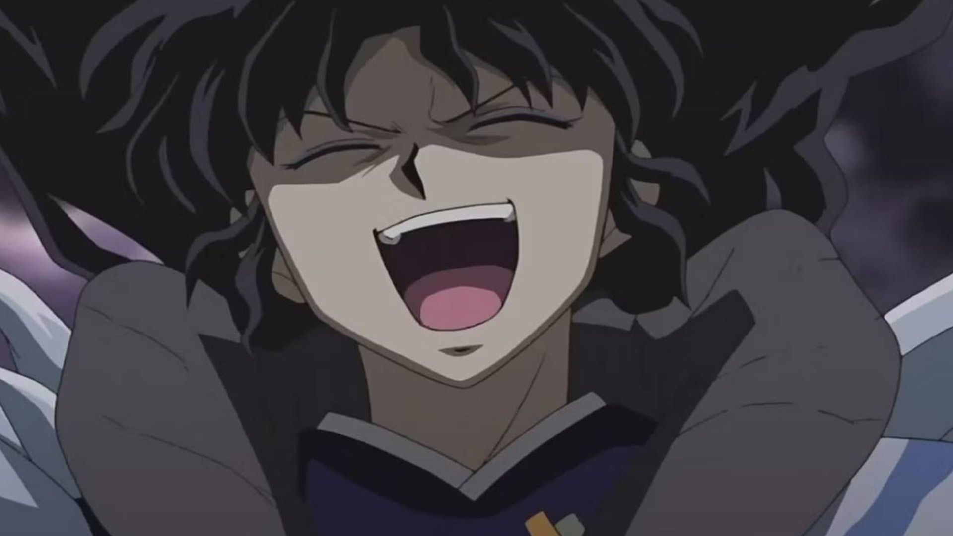 ناراکو در حال خندیدن در انیمه Inuyasha
