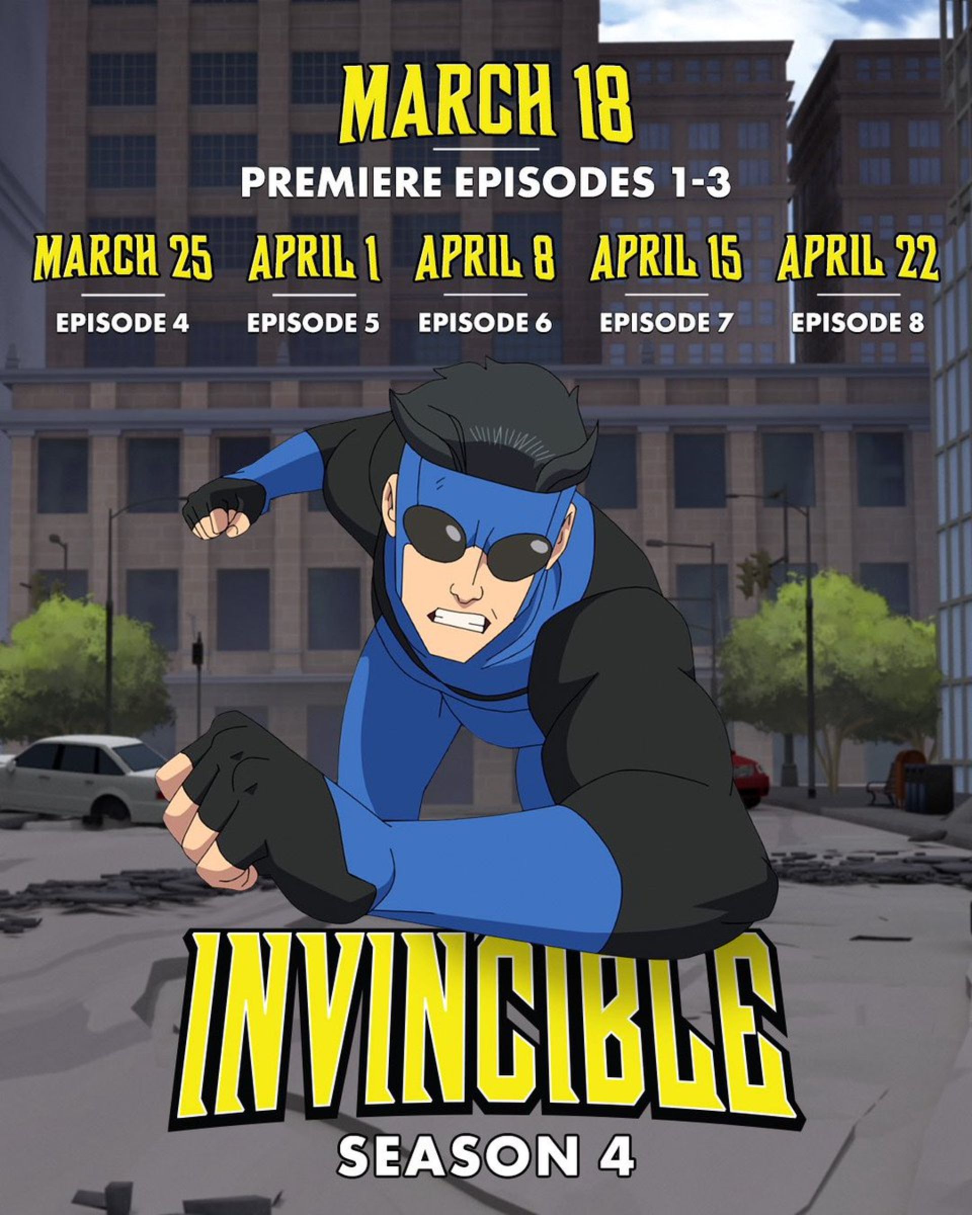 برنامه پخش فصل چهارم انیمیشن Invincible