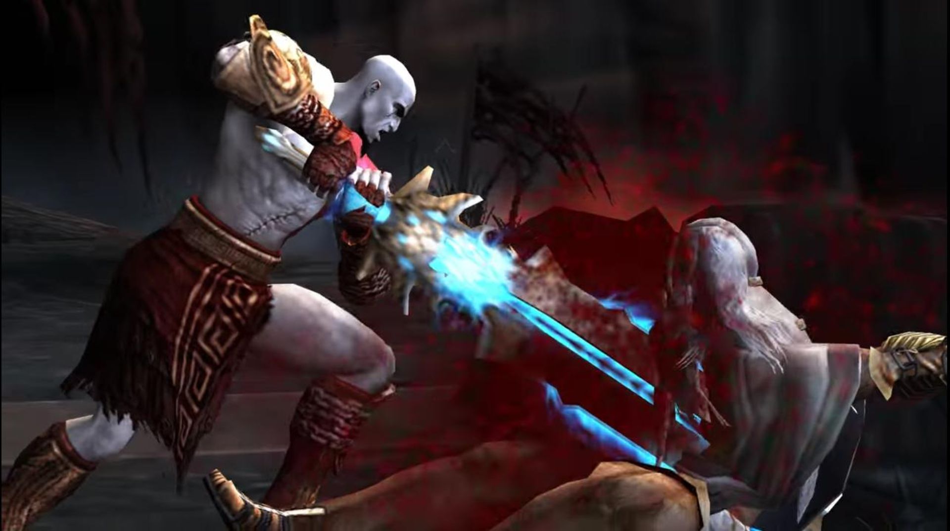 کریتوس درحال کشتن زئوس در God of War 2