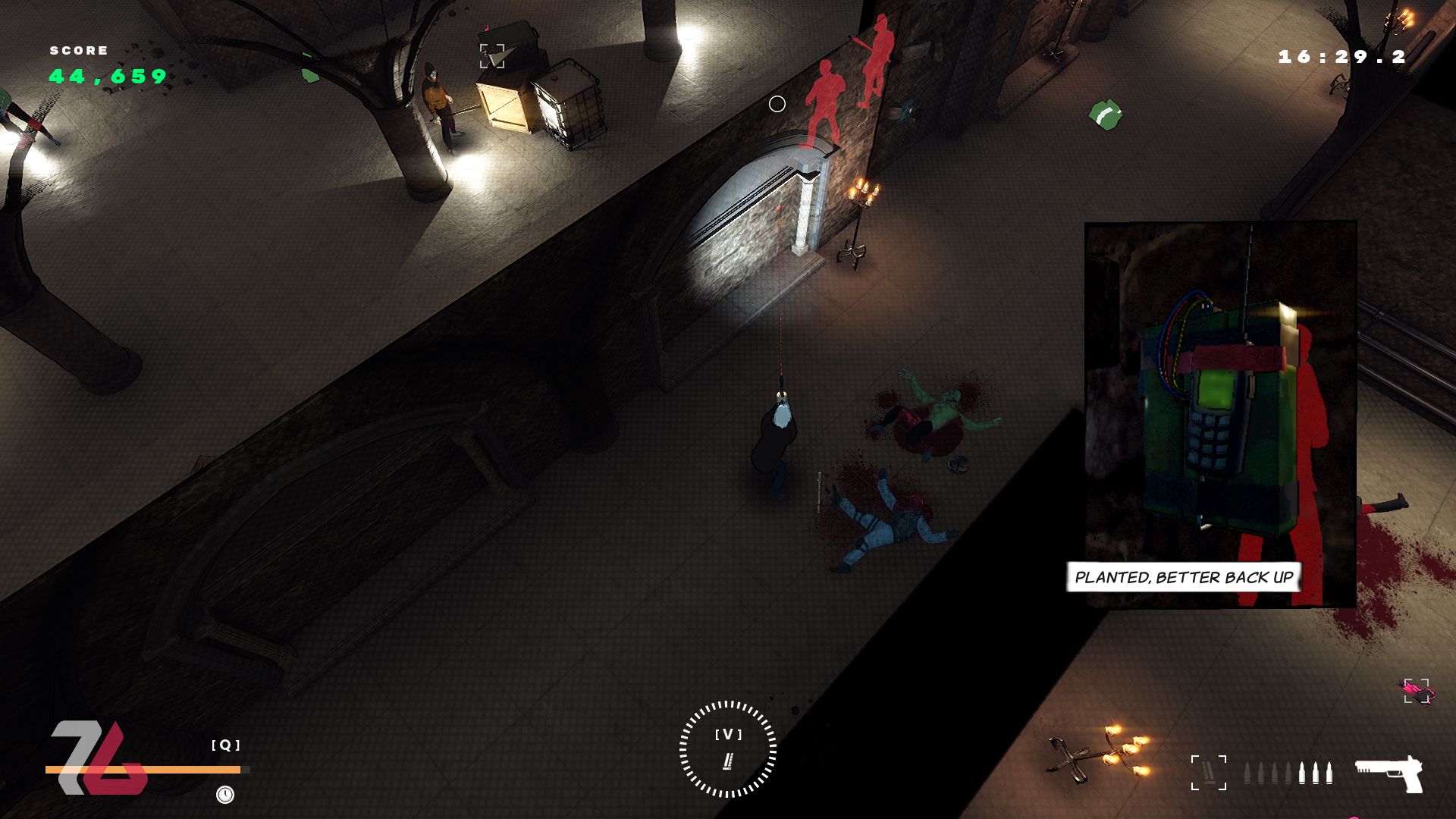 نمای ایزومتریک در بازی Suit For Hire