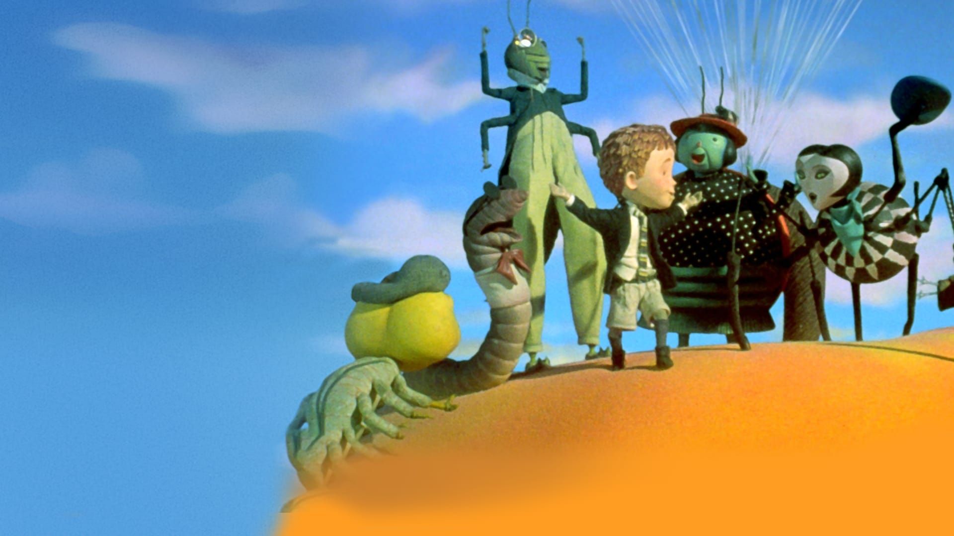 جیمز و حیوانات روی هلو غول پیکر در انیمیشن James and the Giant Peach