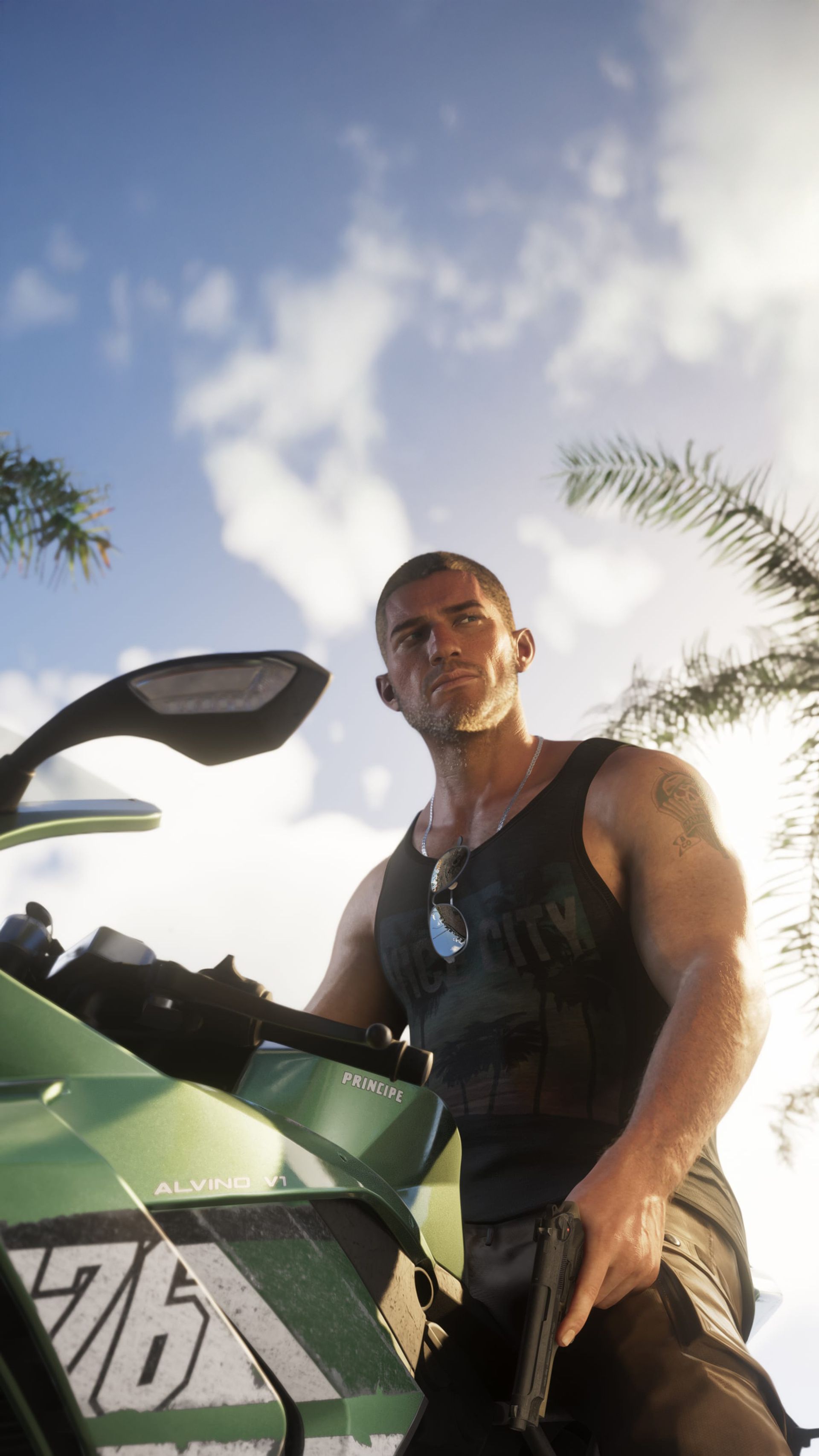 جیسون (Jason) سوار بر موتور در بازی GTA 6