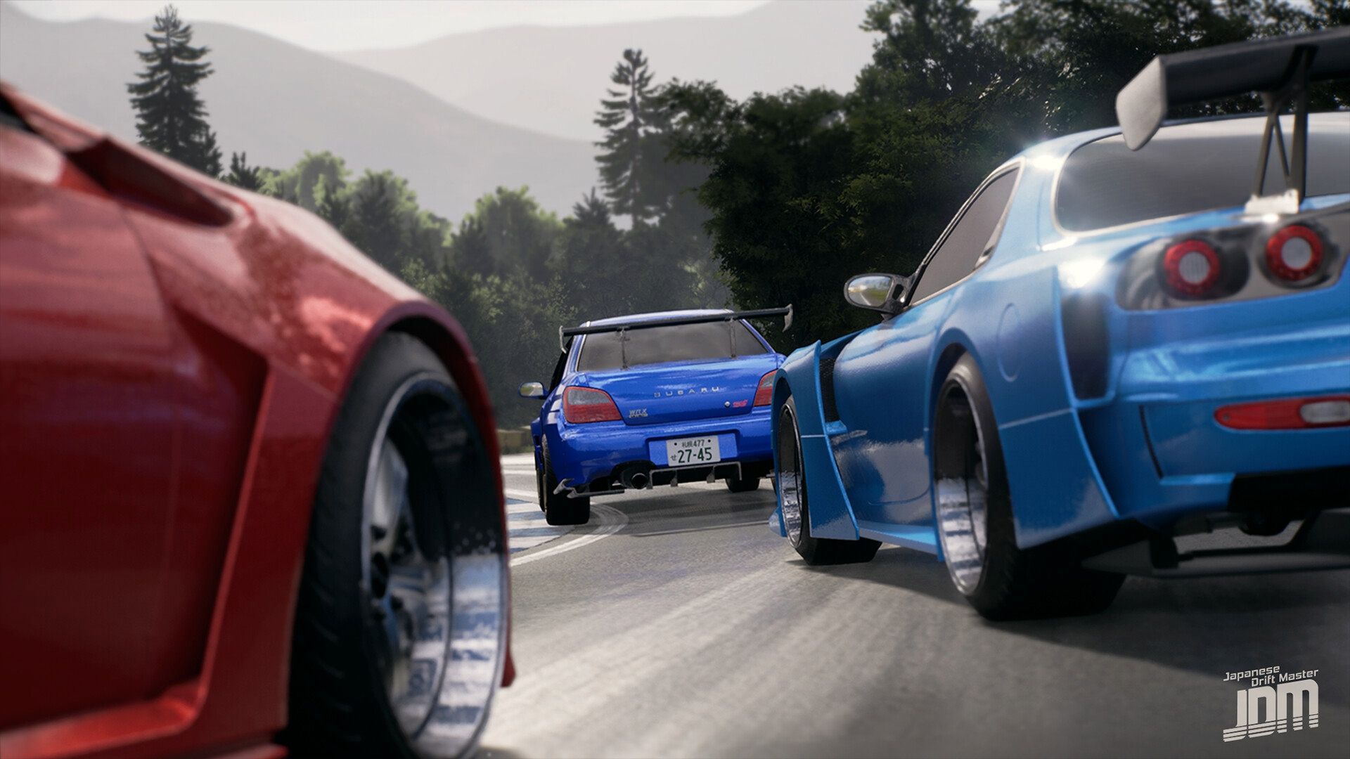 ماشین‌ها درحال مسابقه در بازی JDM: Japanese Drift Master
