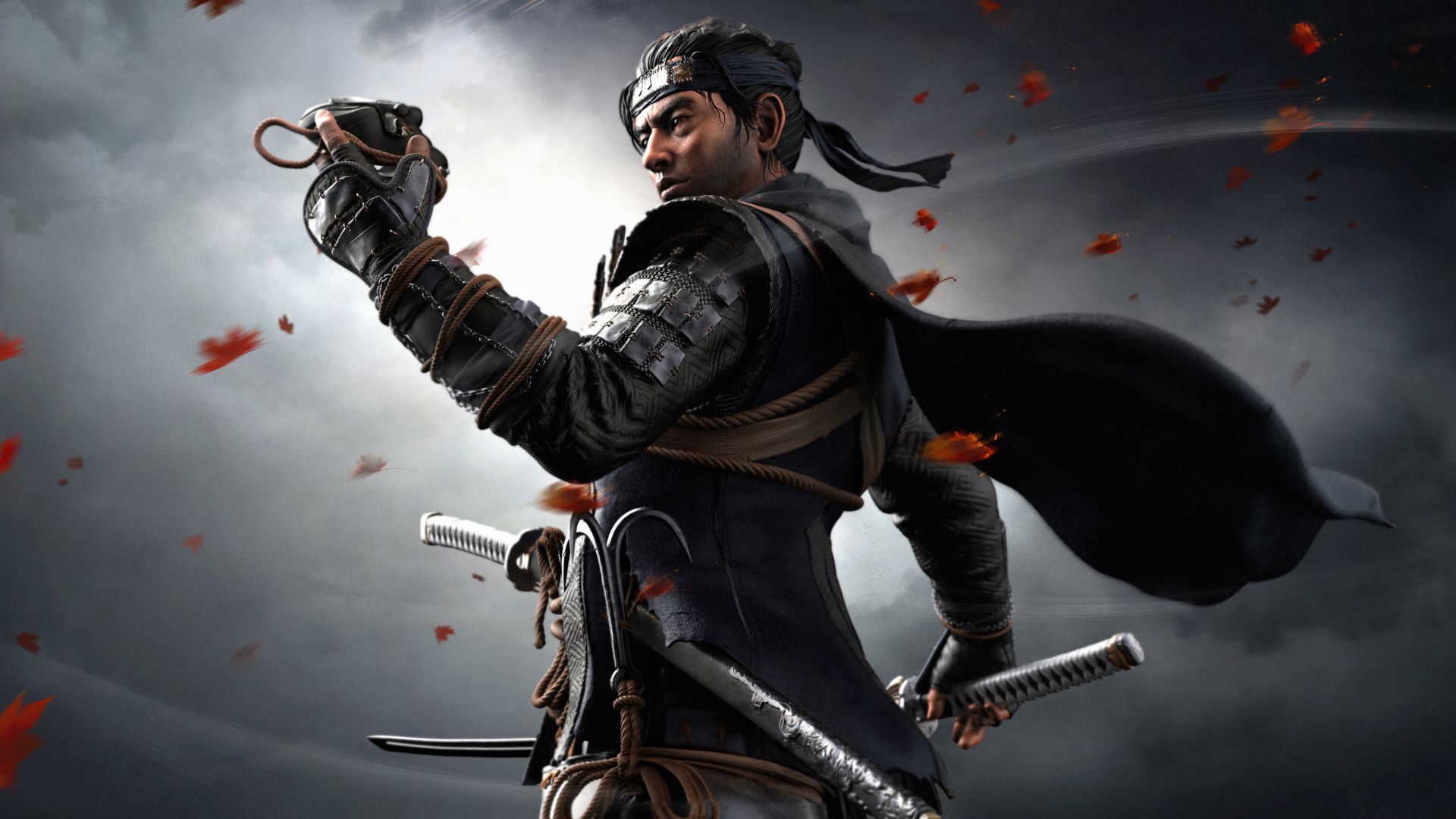 جین ساکای (Jin Sakai) در کاور (پوستر) اصلی بازی Ghost of Tsushima