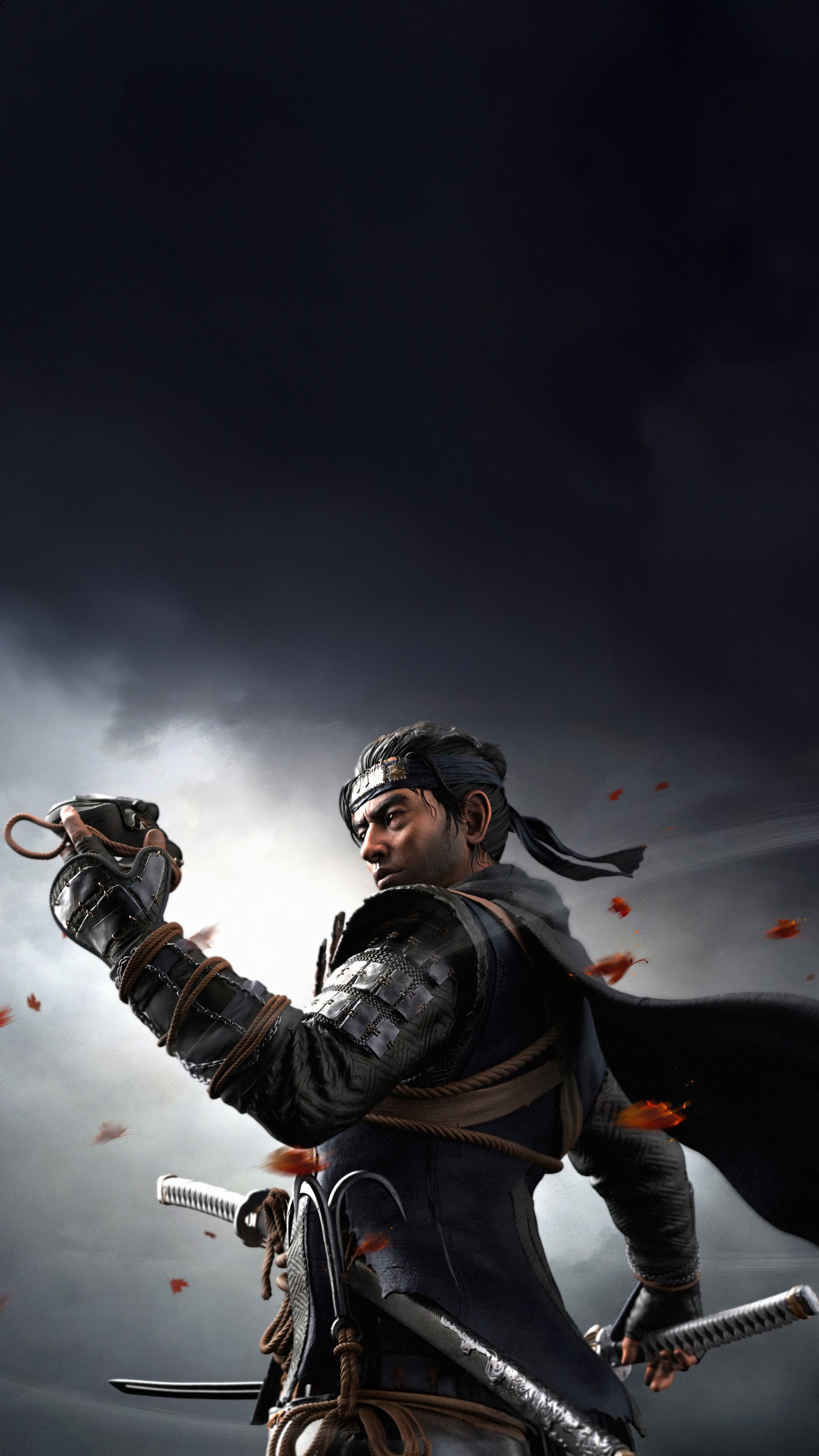 جین ساکای (Jin Sakai) در کاور (پوستر) اصلی بازی Ghost of Tsushima