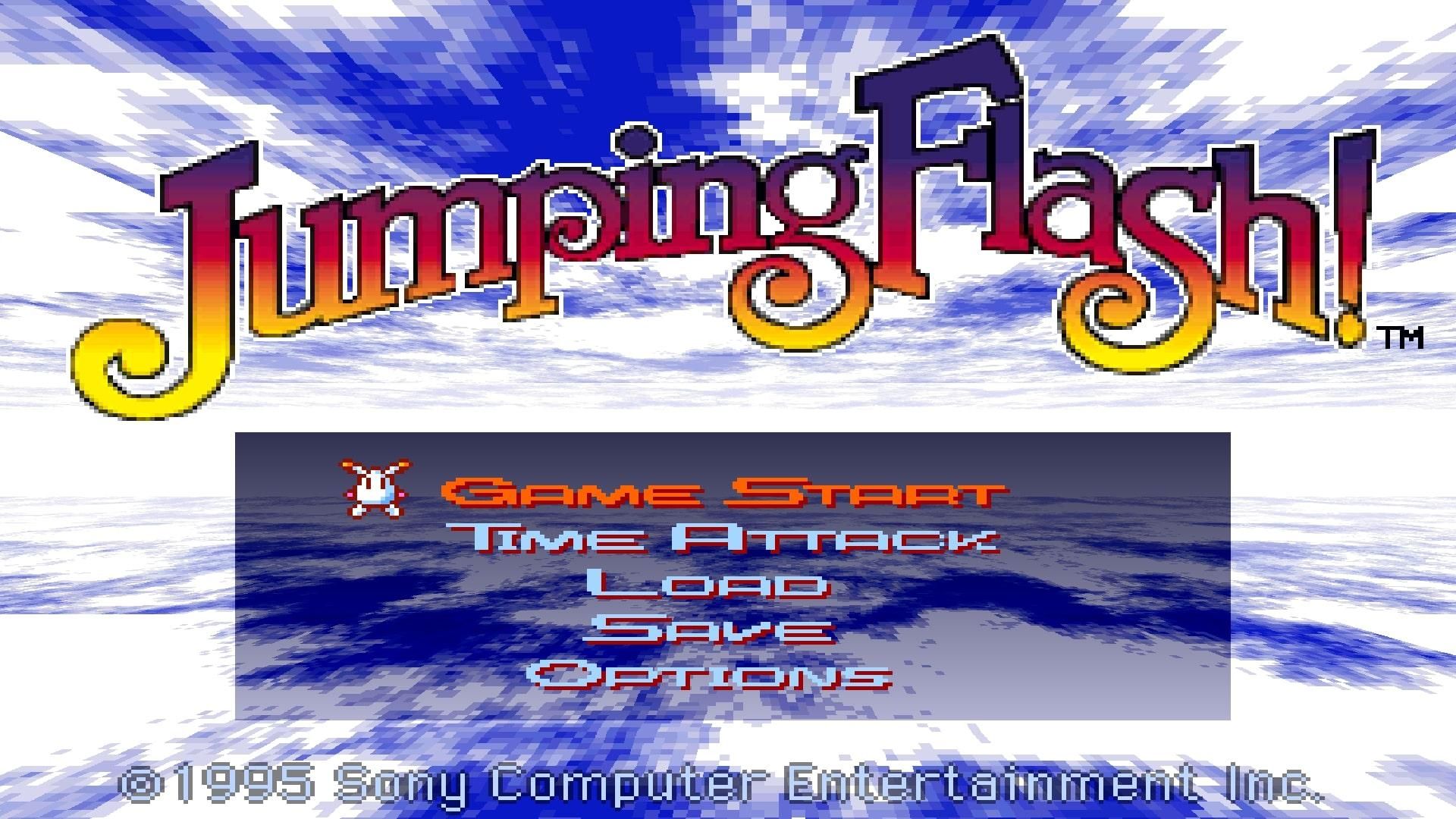 تایتل اسکرین بازی Jumping Flash