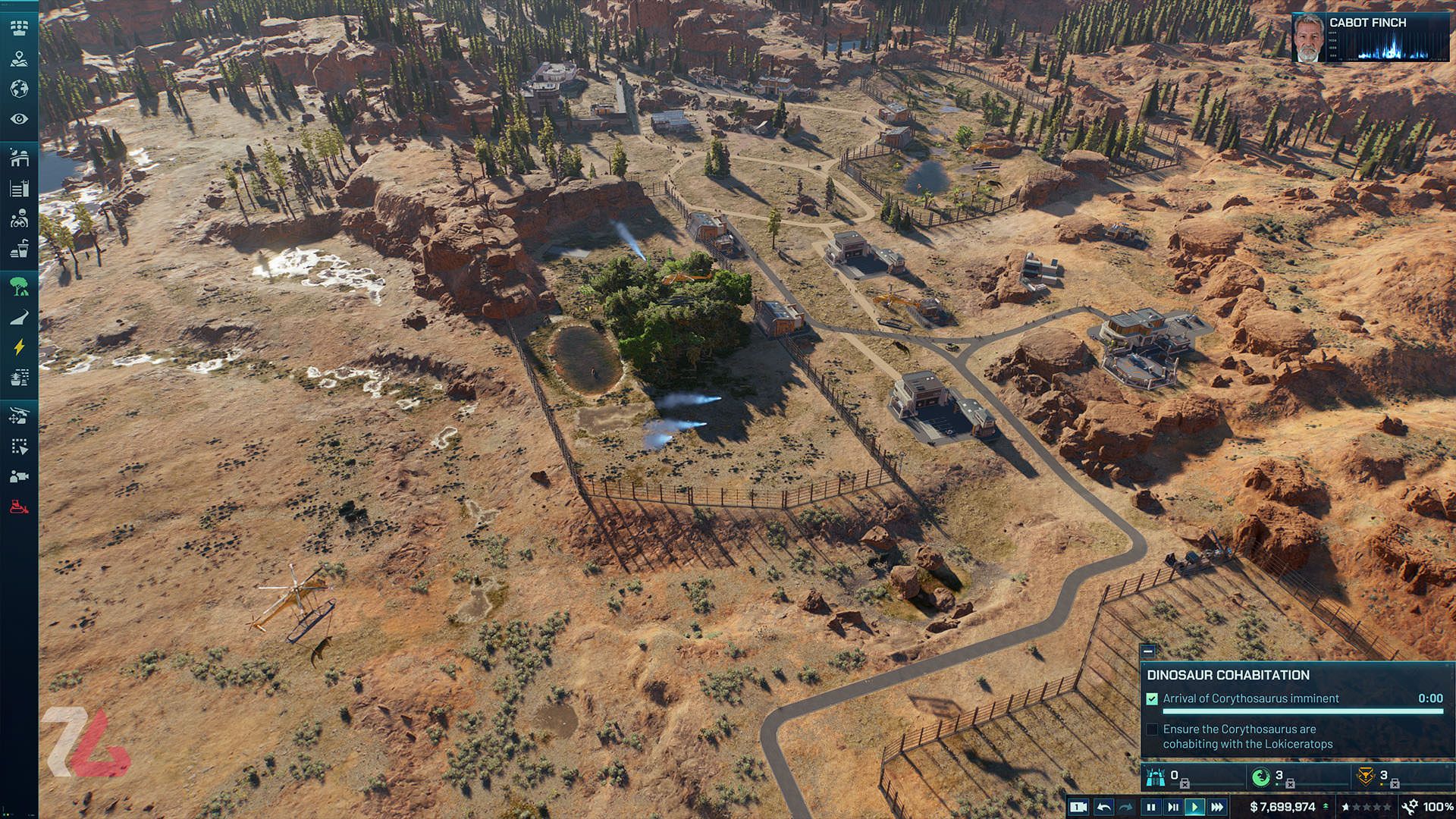 محیط صحرایی در بازی Jurassic World Evolution 3